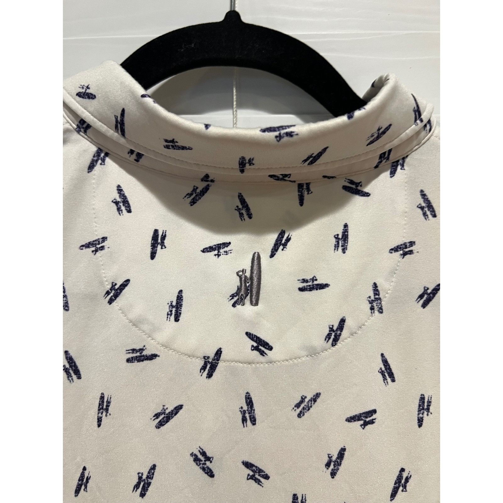 johnnie-O johnnie-O Mens Polo Shirt White Surfboard Print Golf Casual Size US L / EU 52-54 / 3 - 5 Thumbnail