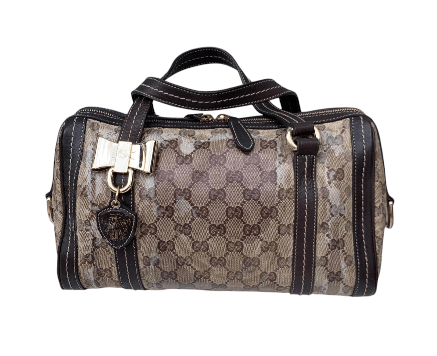 Gucci Gucci Crystal Monogram Duchessa Medium Boston Satchel Bag Size ONE SIZE - 2 Thumbnail