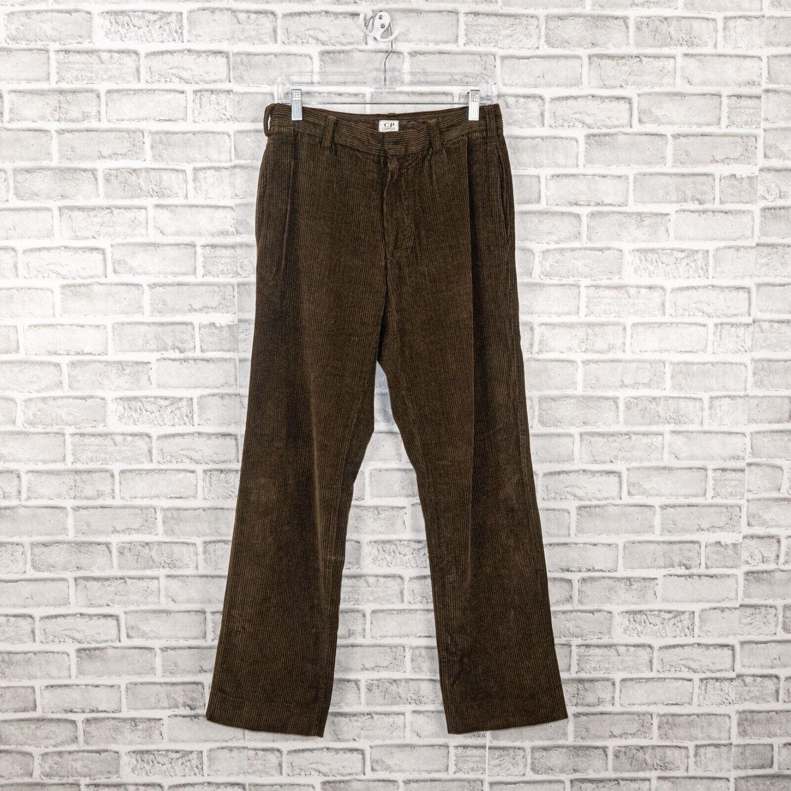 image of C P Company Corduroy Pants Straight Leg In Brown Cotton, Men's (Size 30)