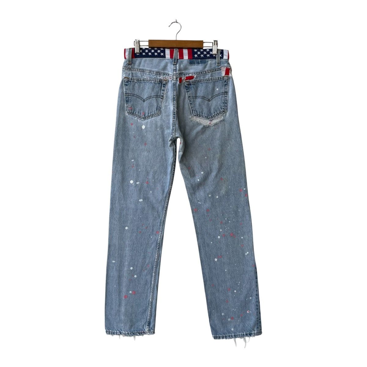 Levi's 90s Levi’s 501 Reworked Americana Paint Splatter Denim Jeans Size US 32 / EU 48 - 4 Thumbnail