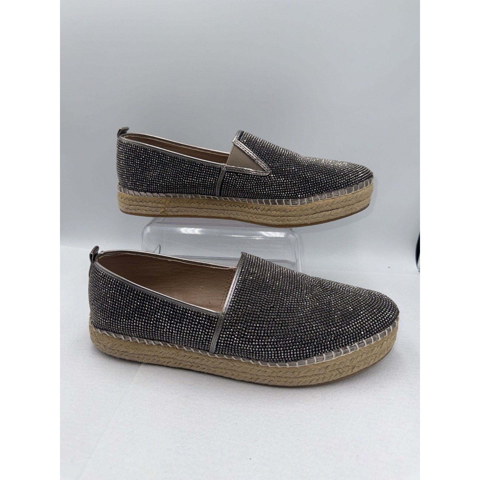 Steve Madden Steven Madden Chopur Black Rhinestone 11 B Espadrille Flats Size US 11 / IT 41 - 3 Thumbnail