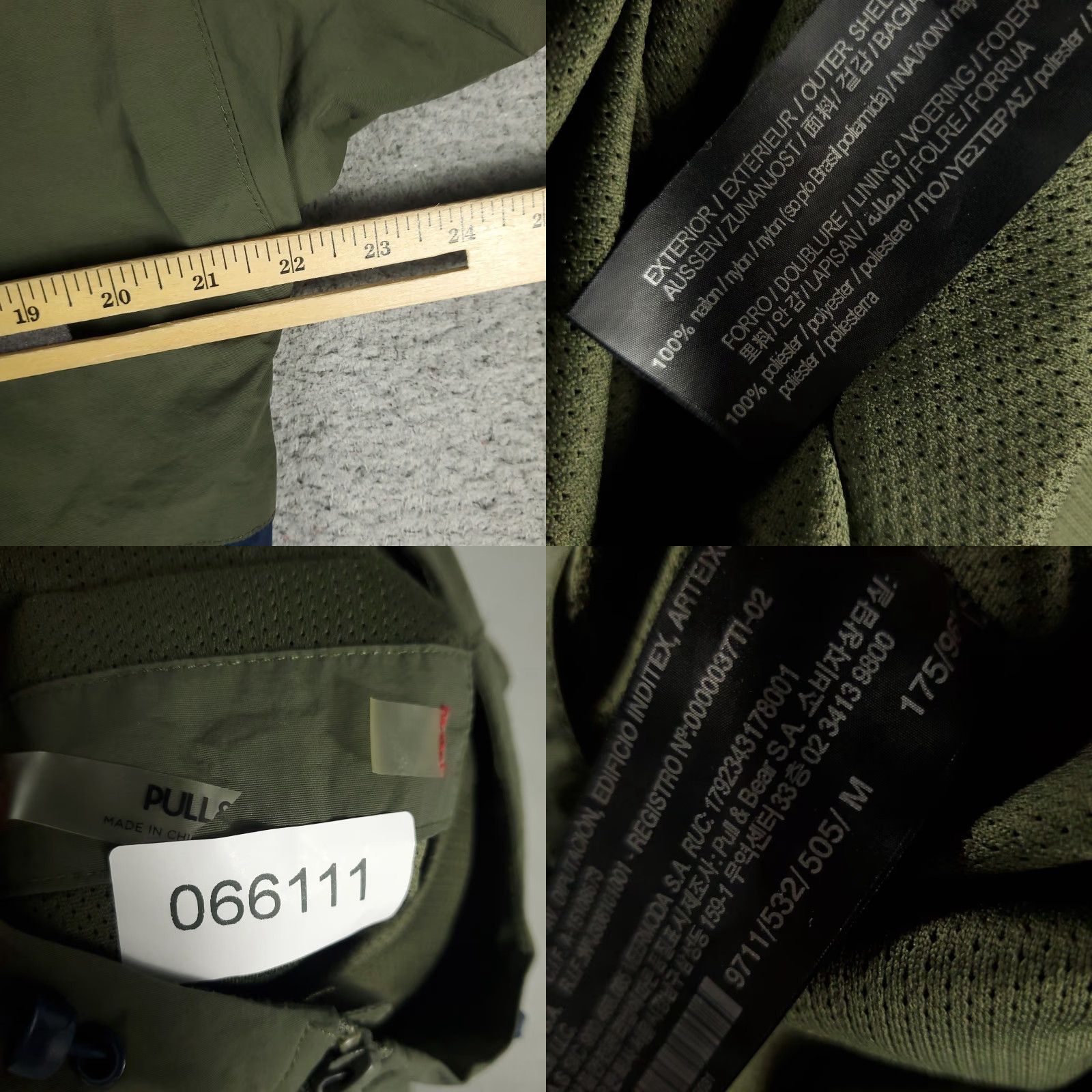 Vintage Pull & Bear Jacket Mens Medium Green Blue Hoodie Full Zip Windbreaker Size US M / EU 48-50 / 2 - 8 Thumbnail