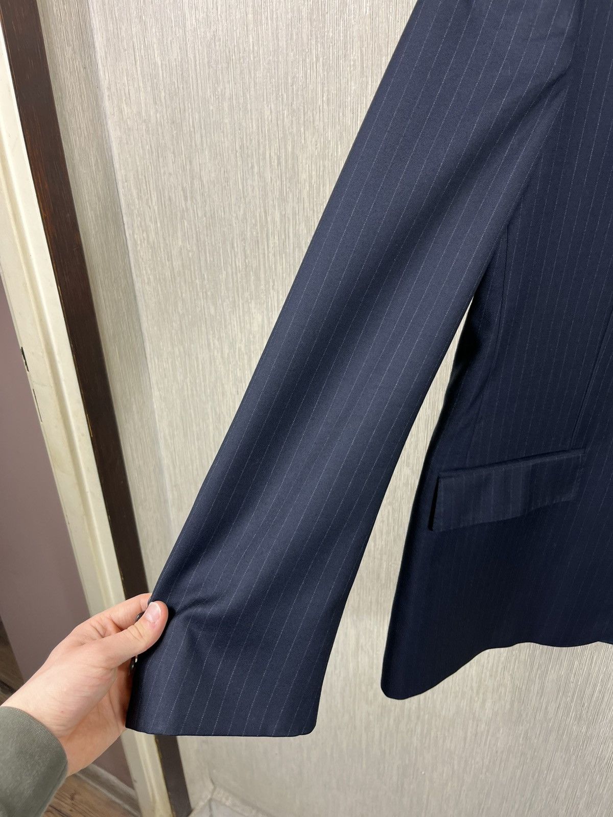 Polo Ralph Lauren × Ralph Lauren Polo Ralph Lauren wool navy light striped blazer jacket Size 48R - 9 Thumbnail