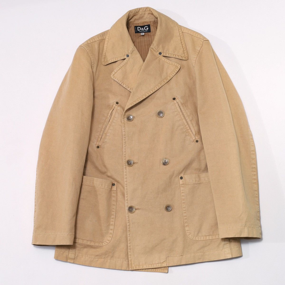Dolce & Gabbana Dolce Gabbana Denim Double Breasted Coat Jacket Safari Size US XXL / EU 58 / 5 - 1 Thumbnail