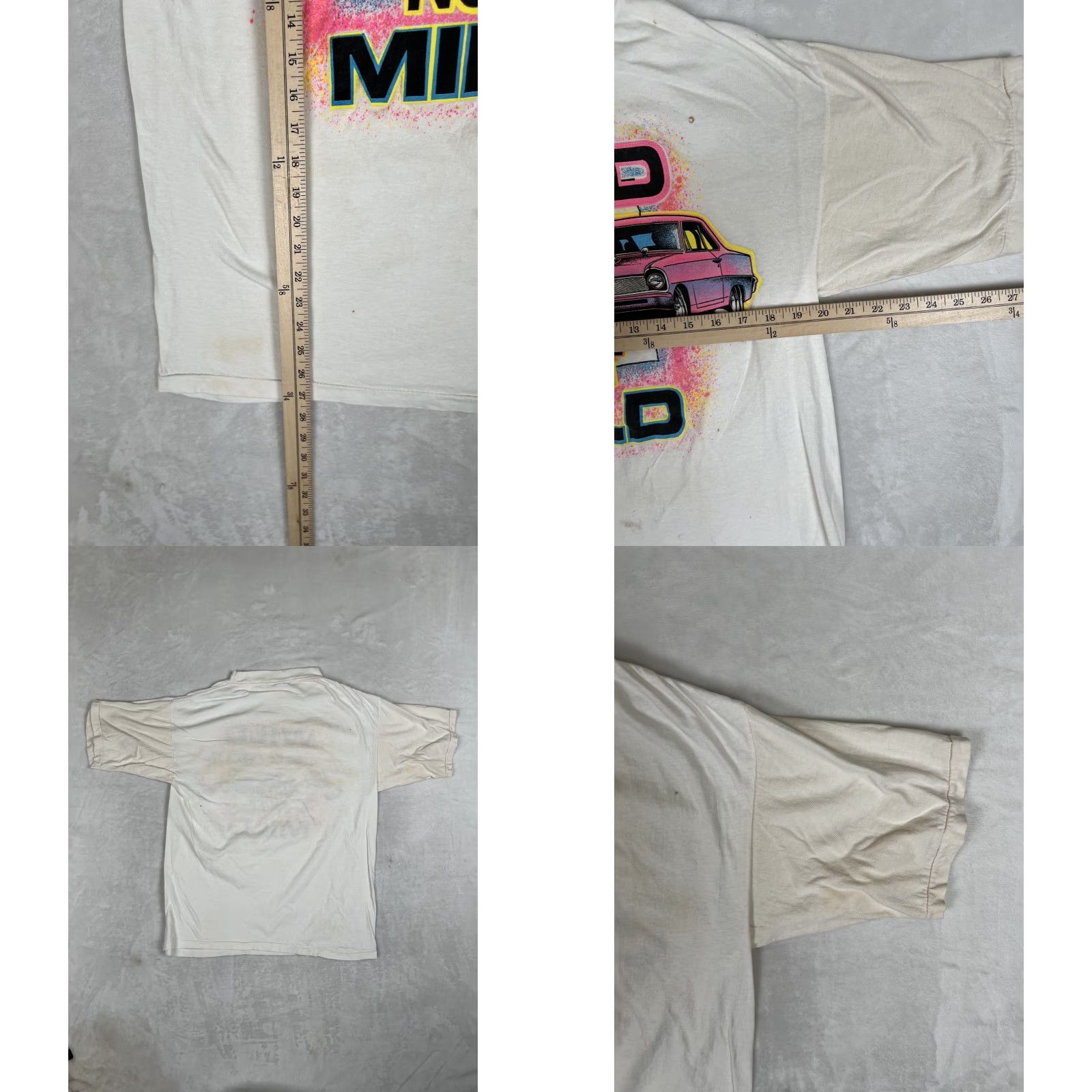 Sunray Sportswear VINTAGE Sun Sportswear T-Shirt Men L White Graphic Print 80s 90s Cars Crew Neck Short Sleeve Cotton Summer Spring Size US L / EU 52-54 / 3 - 8 Thumbnail