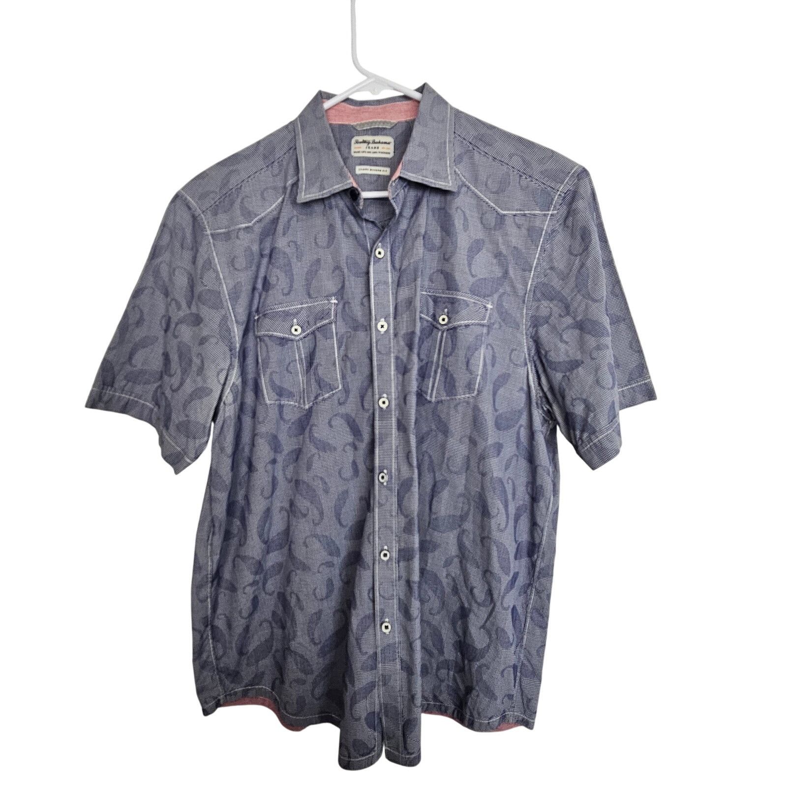 Tommy Bahama Tommy Bahama Island Mens Paisley Print Western Shirt Sz L Size US L / EU 52-54 / 3 - 1 Thumbnail