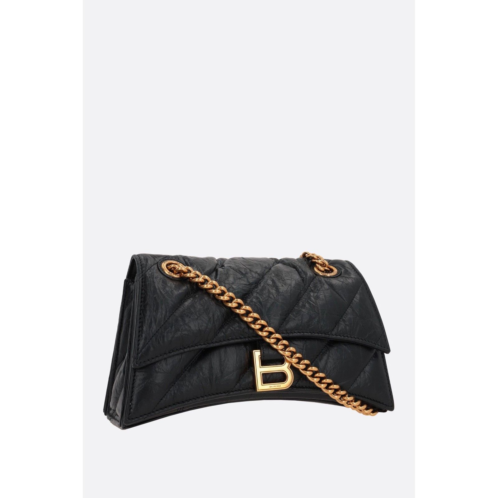 Balenciaga BALENCIAGA Crush Small Black Leather Shoulder Bag New Size ONE SIZE - 2 Thumbnail