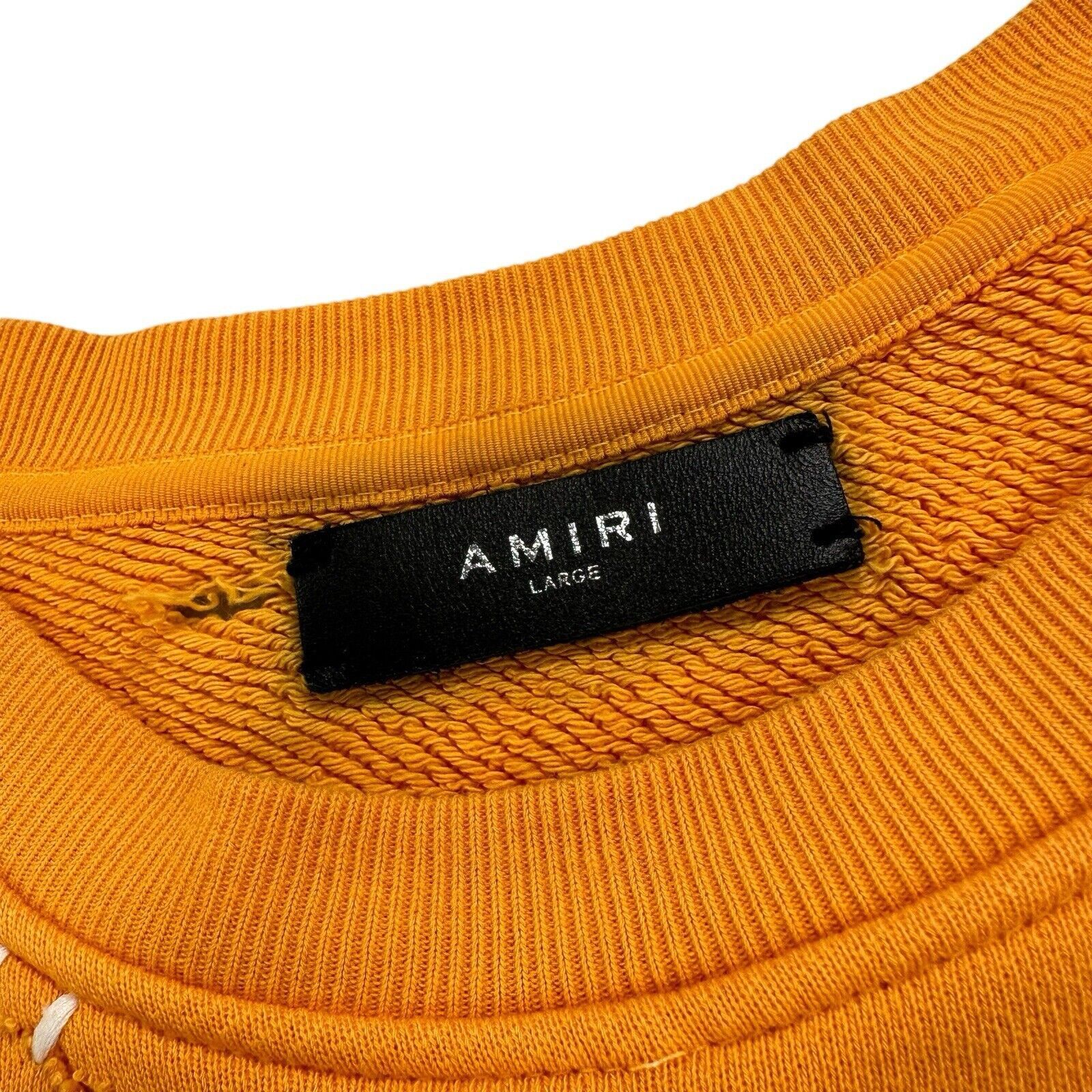 Amiri Amiri Size L Sweatshirt Yellow Oversized Distressed Golden Size US L / EU 52-54 / 3 - 3 Thumbnail
