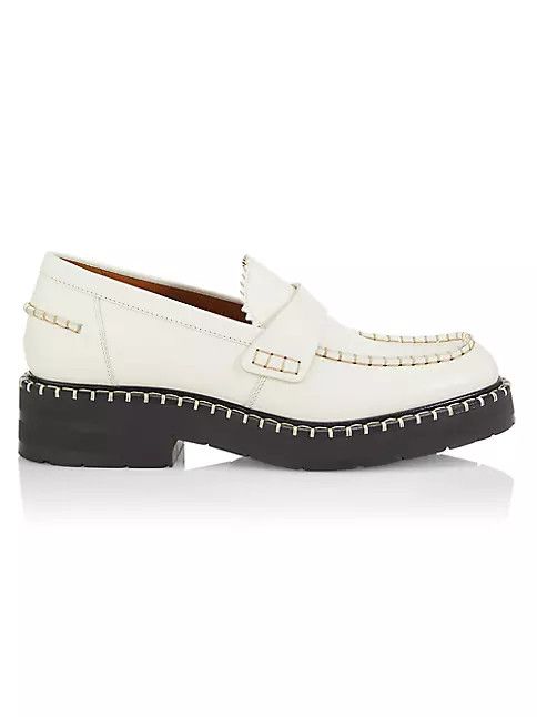 image of Chloe O1Loc1C0424 Noua Loafers In White, Women's (Size 10)