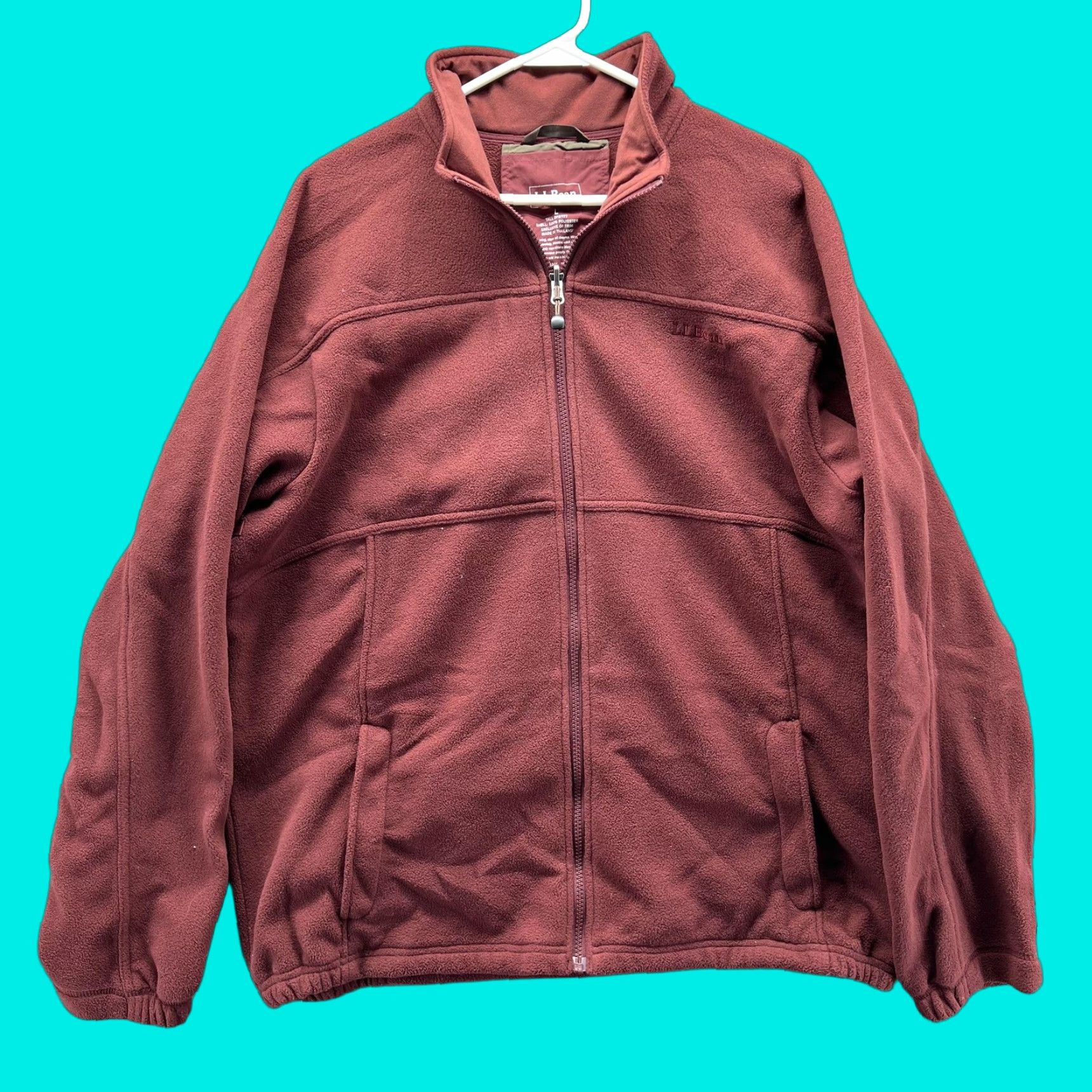 Vintage L.L.Bean Fleece Jacket Mens L Red Full Zip Stand Collar Outdoor Warm Hiking Size US L / EU 52-54 / 3 - 1 Thumbnail