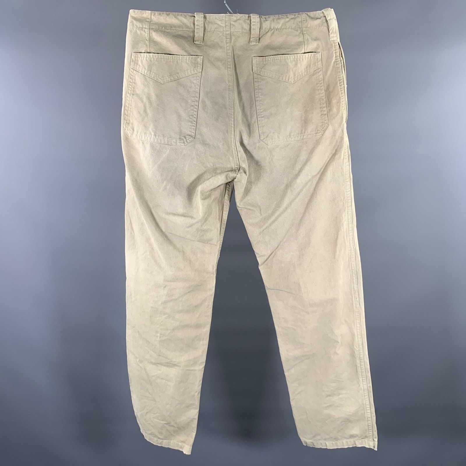 Visvim VISVIM Khaki Distressed Cotton Button Fly Casual Pants Size US 37 - 3 Thumbnail