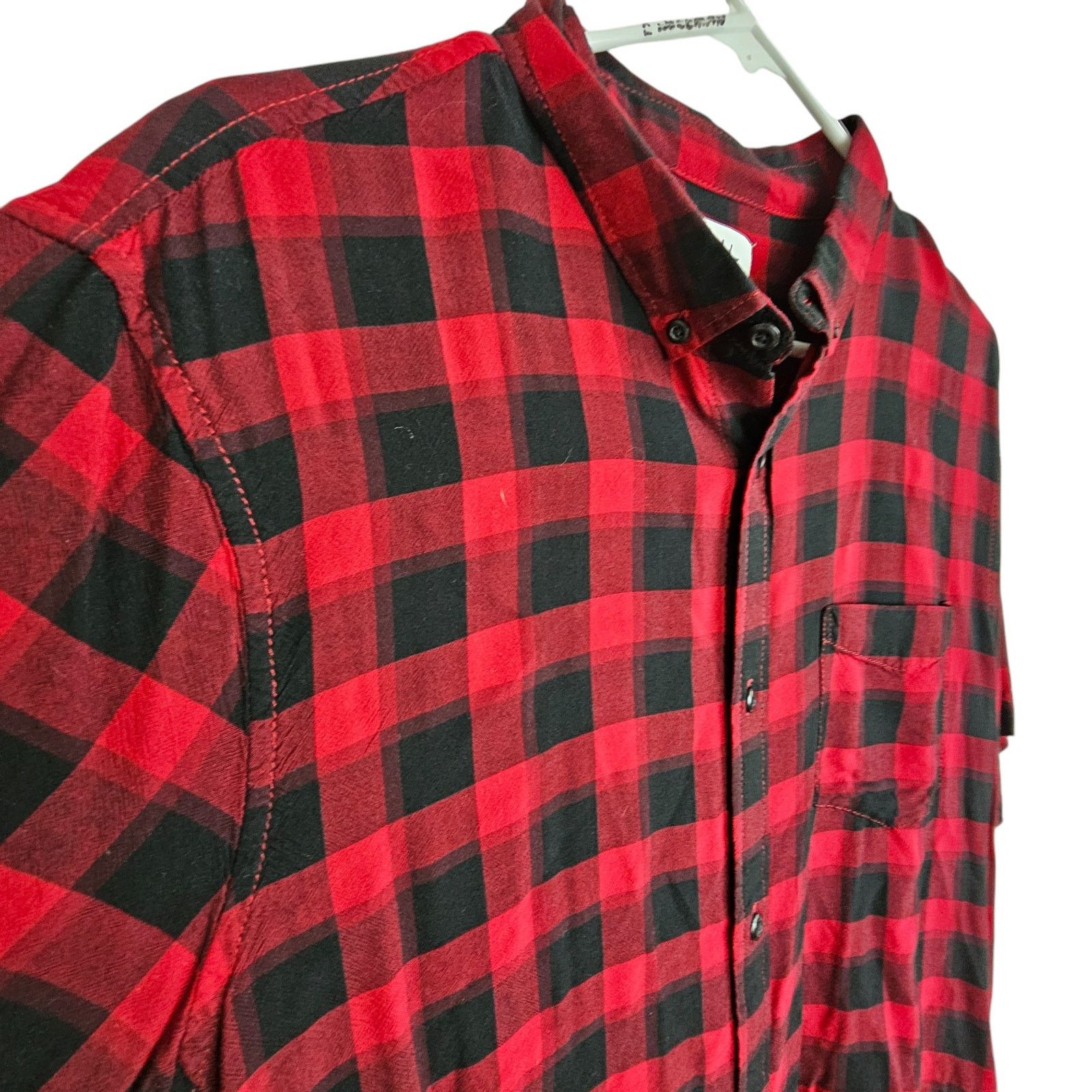 The Rail The Rail Mens Red Checker Button Shirt Size L Casual Hipster Size US L / EU 52-54 / 3 - 5 Thumbnail