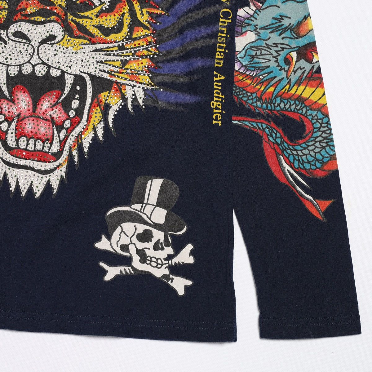 Ed Hardy Ed Hardy Christian Audigier Tattoo Overprinted Longsleeve Size L / US 10 / IT 46 - 3 Thumbnail
