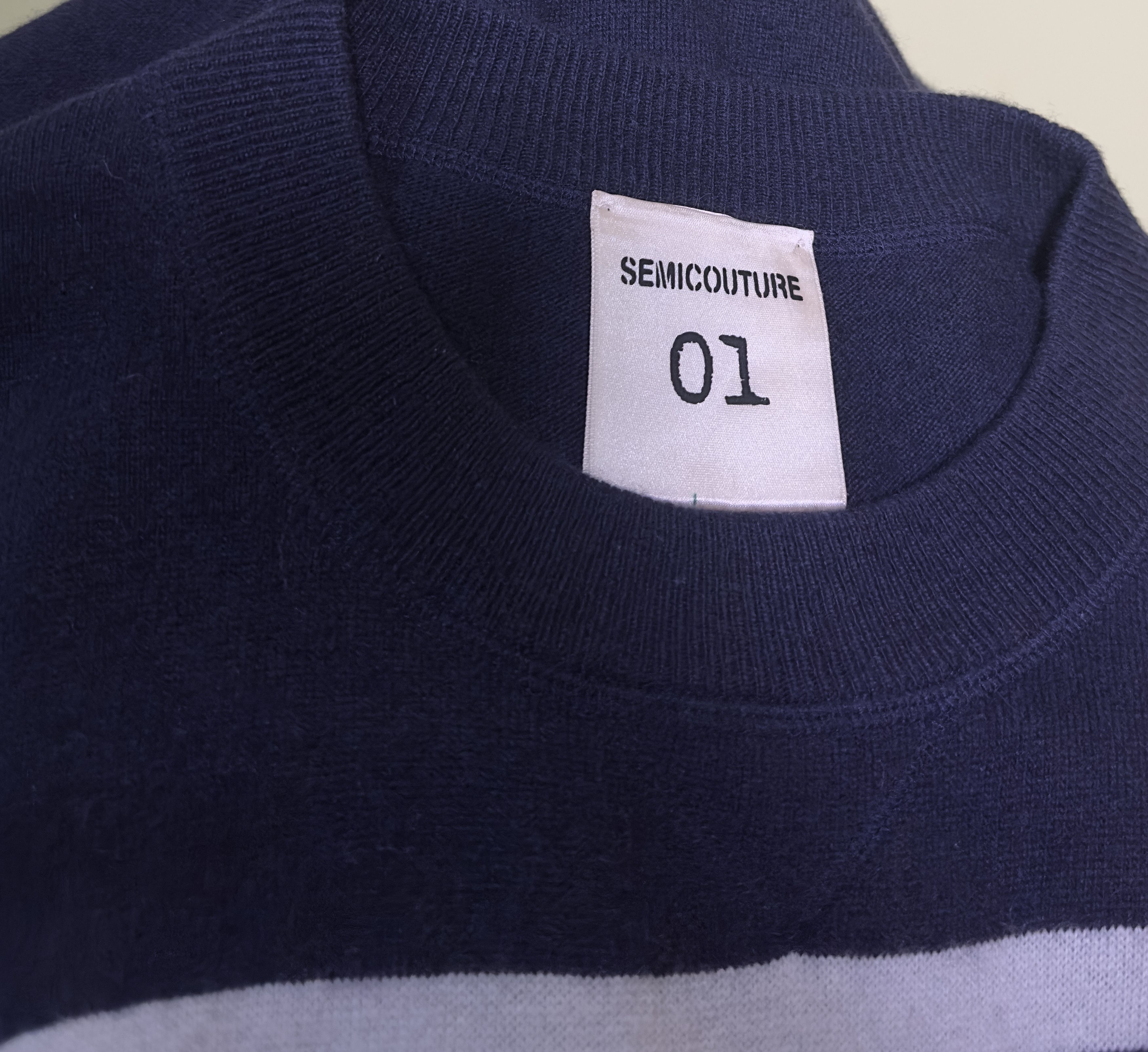 Other Semicouture Cashmere Wool Striped Blue Dress Size M / US 6-8 / IT 42-44 - 5 Thumbnail