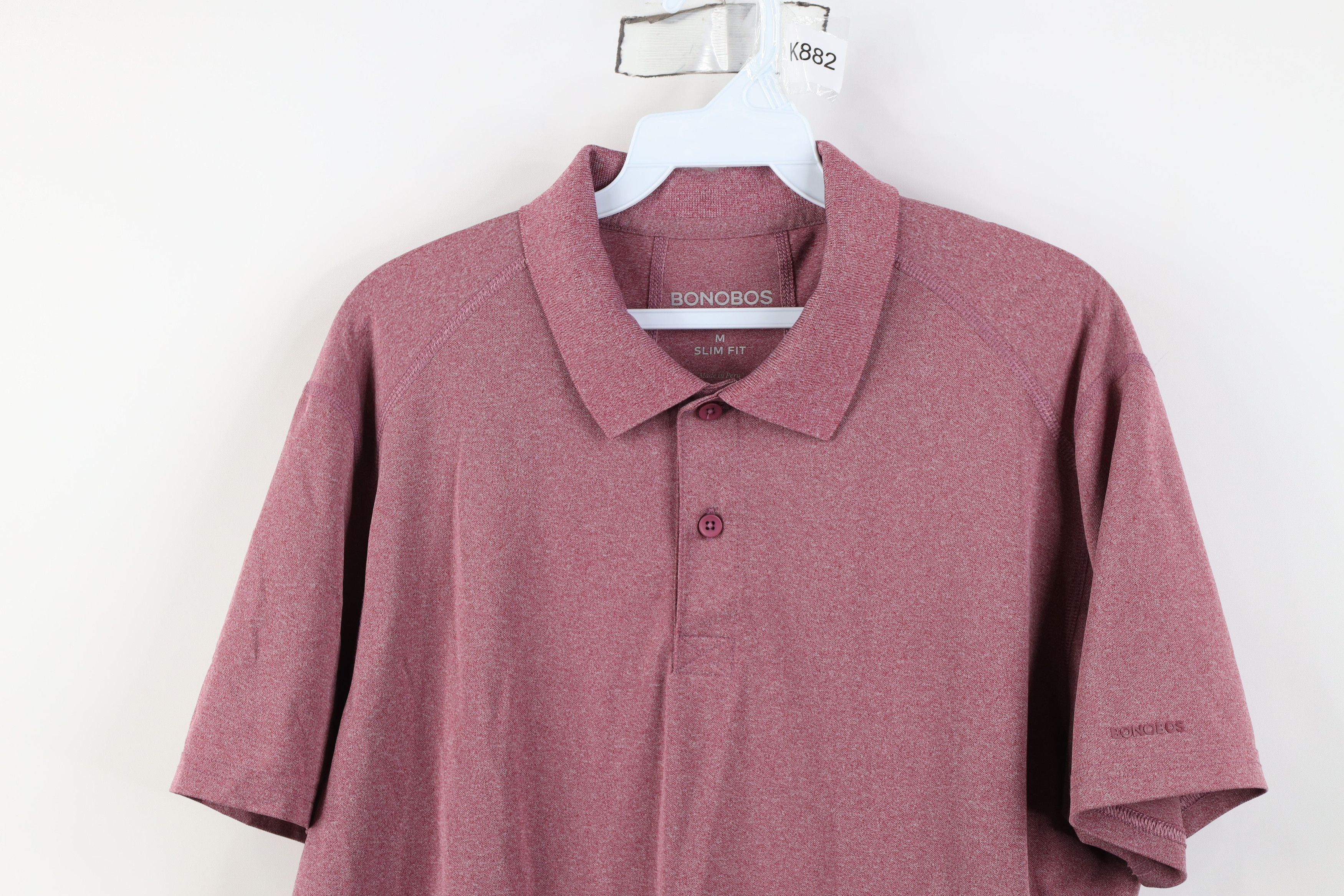 Bonobos Bonobos Golf Fit Tech Knit Collared Golfing Polo Shirt Red Size US M / EU 48-50 / 2 - 2 Thumbnail