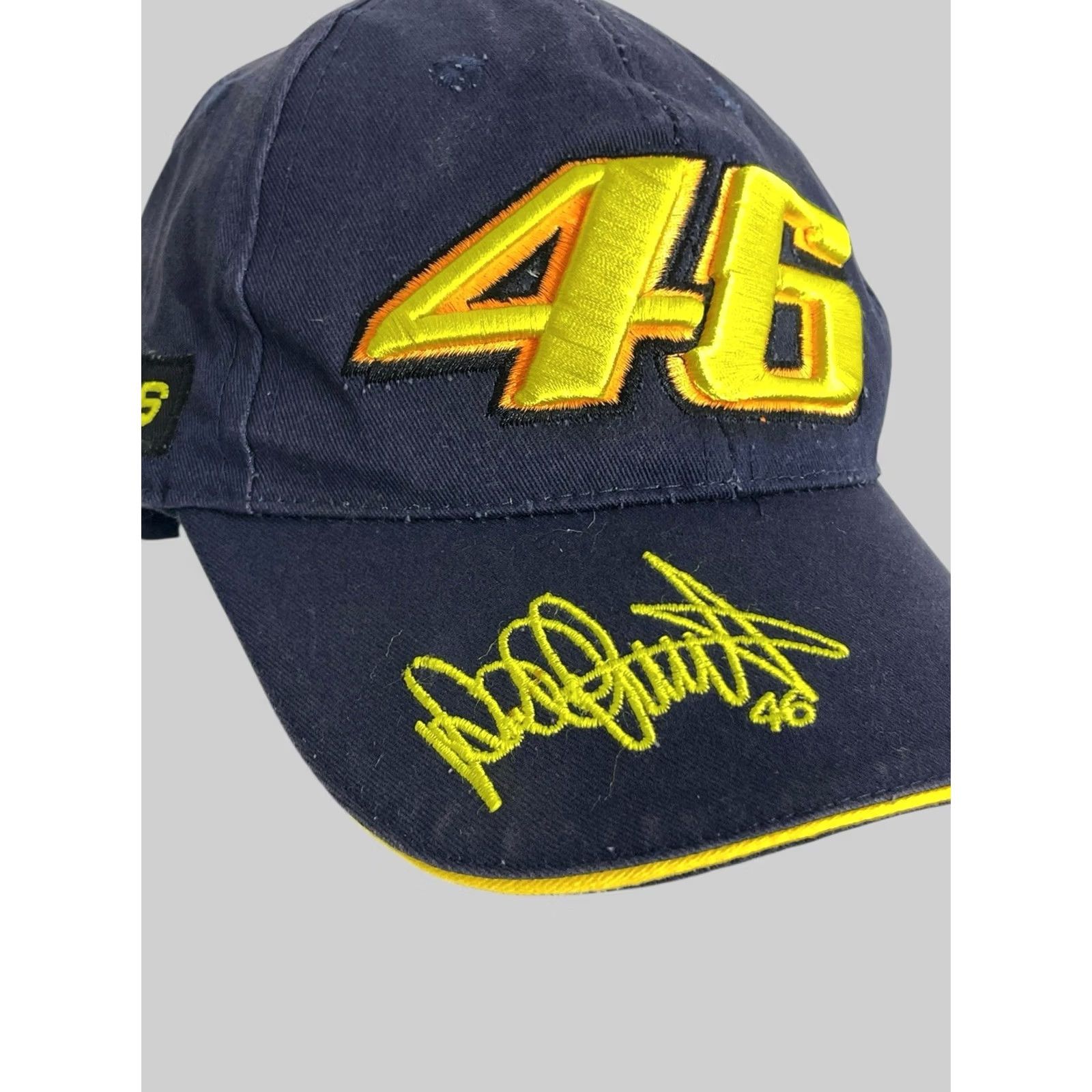Valentino Valentino Rossi VR 46 Motorcycle The Doctor Cap Hat Snapback Adjustable Dark Blue Cotton Men One Size Mockup Hanldeboard Size ONE SIZE - 3 Thumbnail