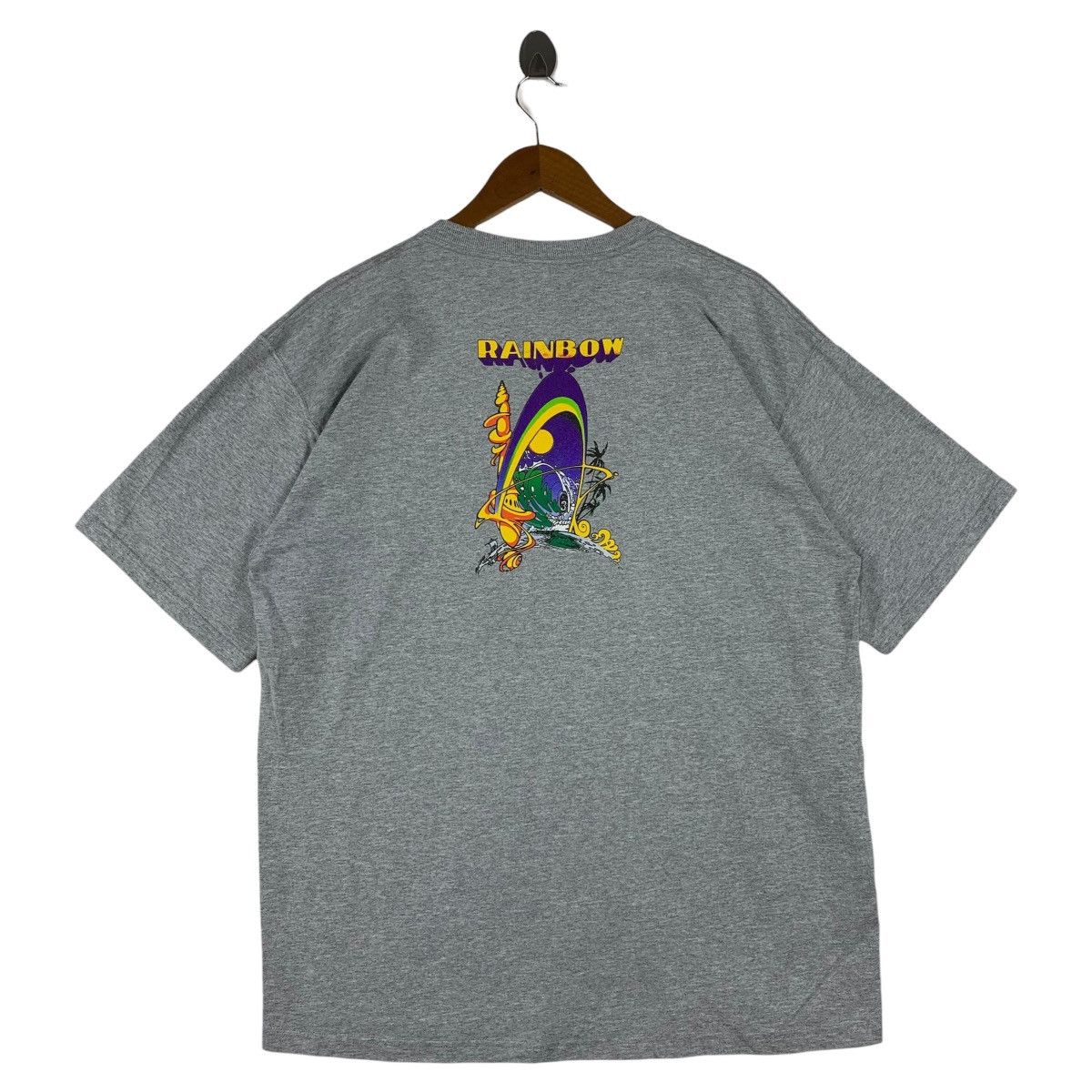 Fruit Of The Loom Vintage 90s RAINBOW SURFBOARDS spellout surfing tee Size US XL / EU 56 / 4 - 1 Thumbnail