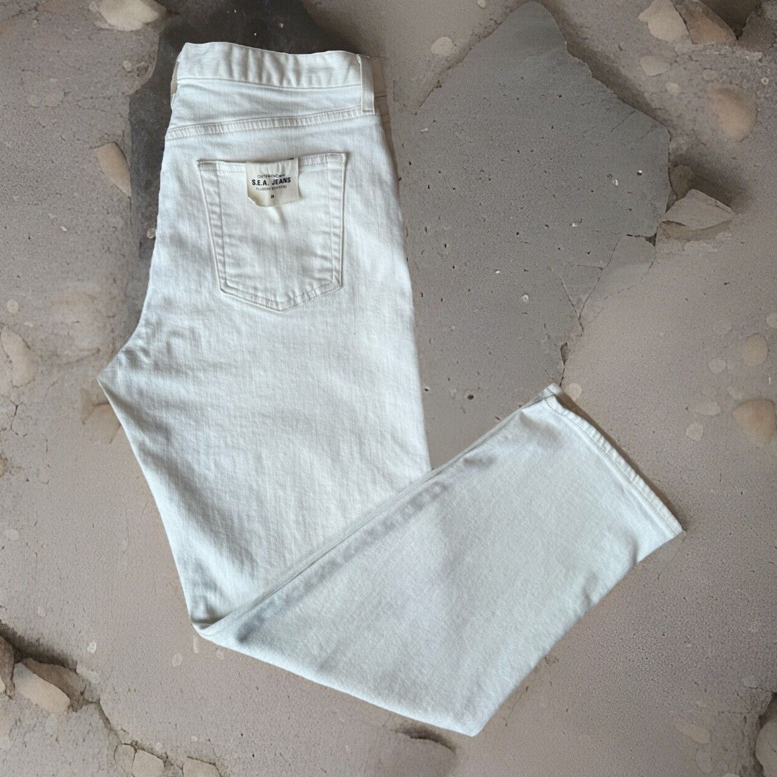 Outerknown Outerknown Fillmore Boyfriend Jeans Women's 31 White Glam Size 31" - 1 Thumbnail