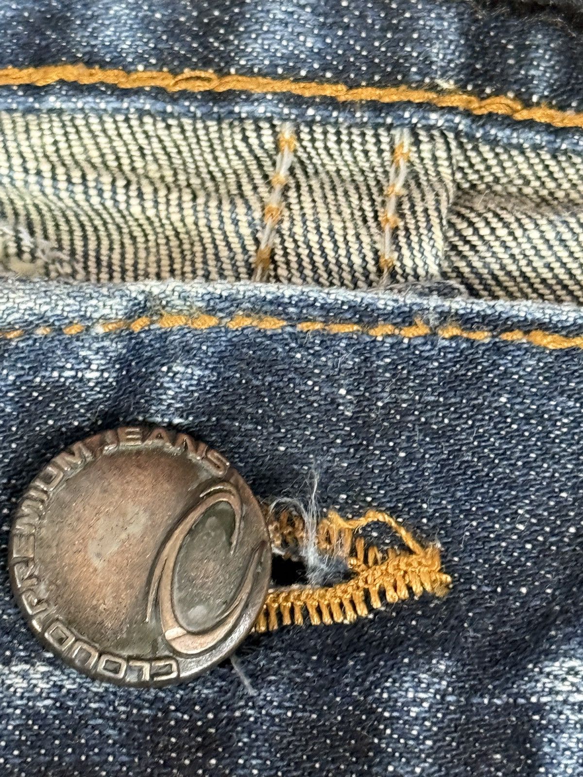 Japanese Brand × Vintage Japanese brand CLOUD72 jeans embroidery cross cemetery jeans Size US 32 / EU 48 - 3 Thumbnail