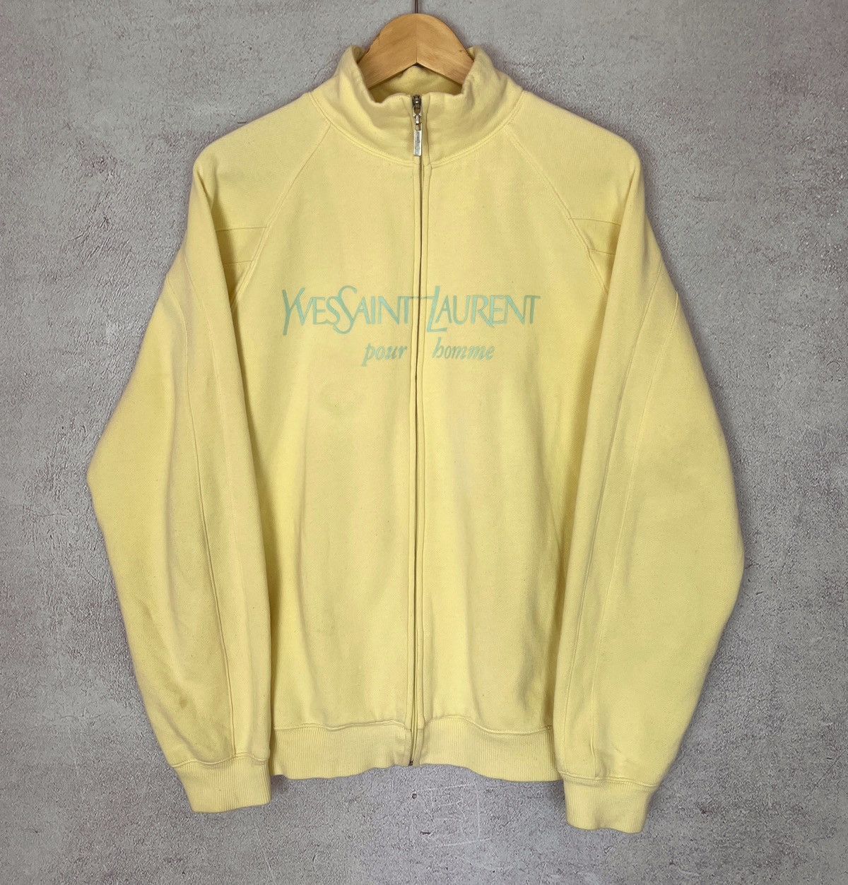 Oversized Hoodie Saint Laurent Yellow Sweatshirt Fleece Sweatshirt