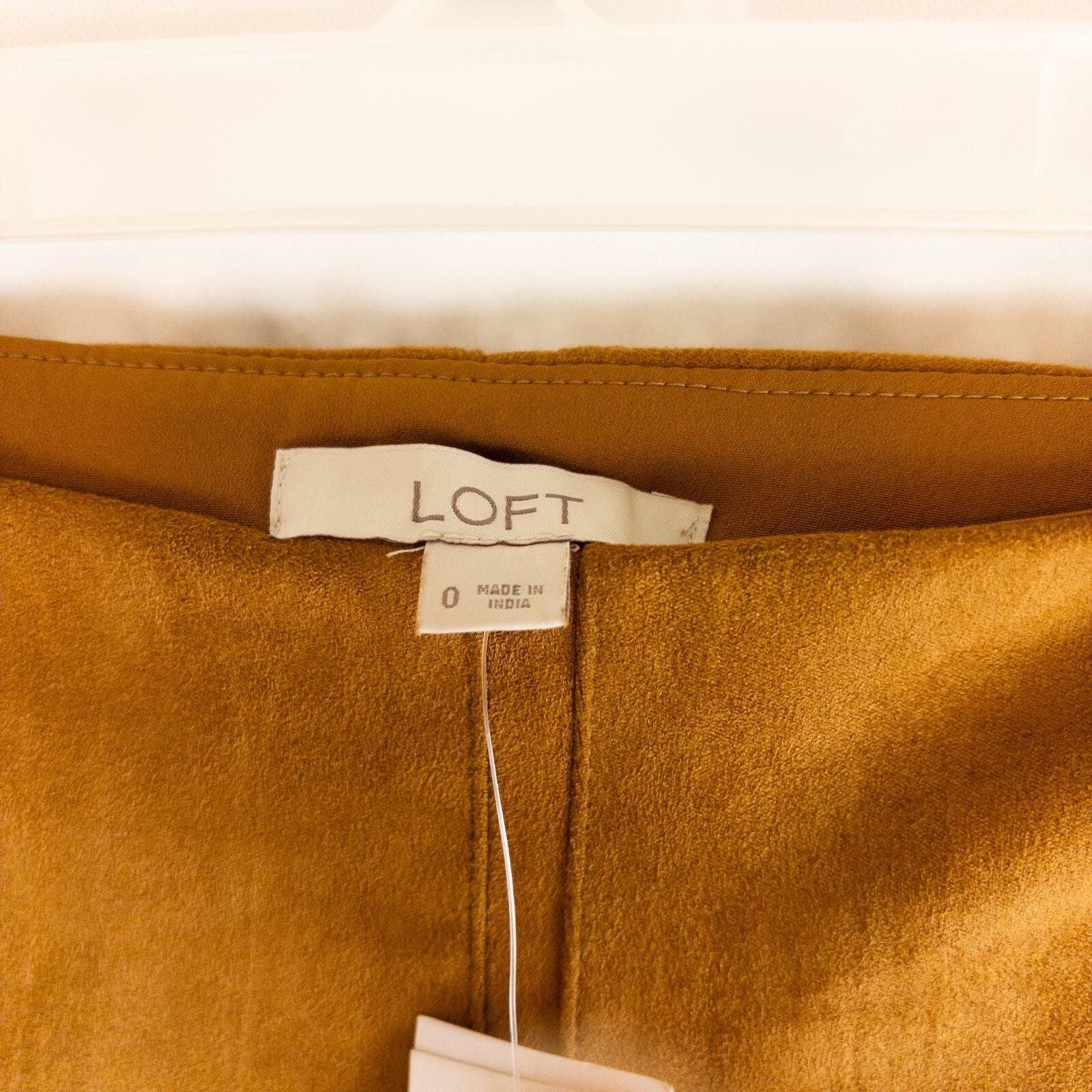 Other LOFT Brown Suede Skirt Womens 0 Xsmall Size 25" / US 0 / IT 36 - 12 Thumbnail