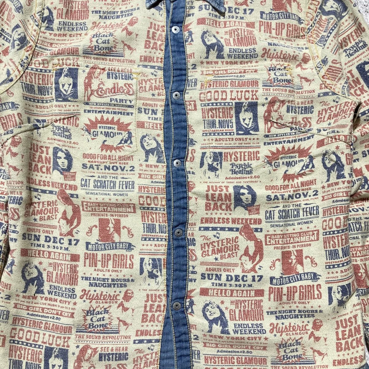 Hysteric Glamour Vintage Hysteric Glamour Western Shirt Denim Blue Jeans Size US S / EU 44-46 / 1 - 17 Thumbnail