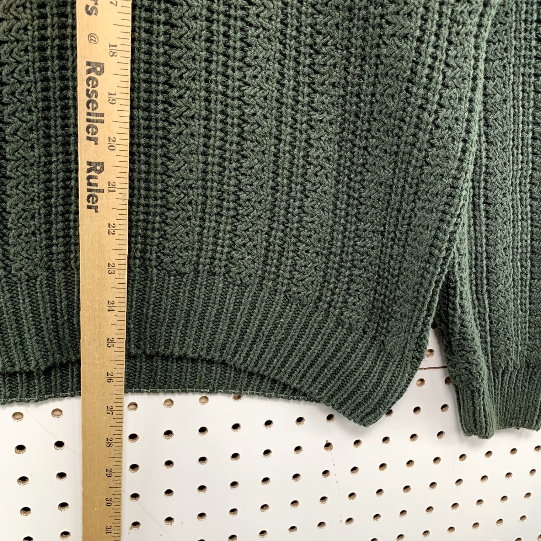 Gap VINTAGE Old Navy Ramie Knit Sweater Mens Large Green Heavyweight V-Neck Pullover Size US L / EU 52-54 / 3 - 7 Thumbnail