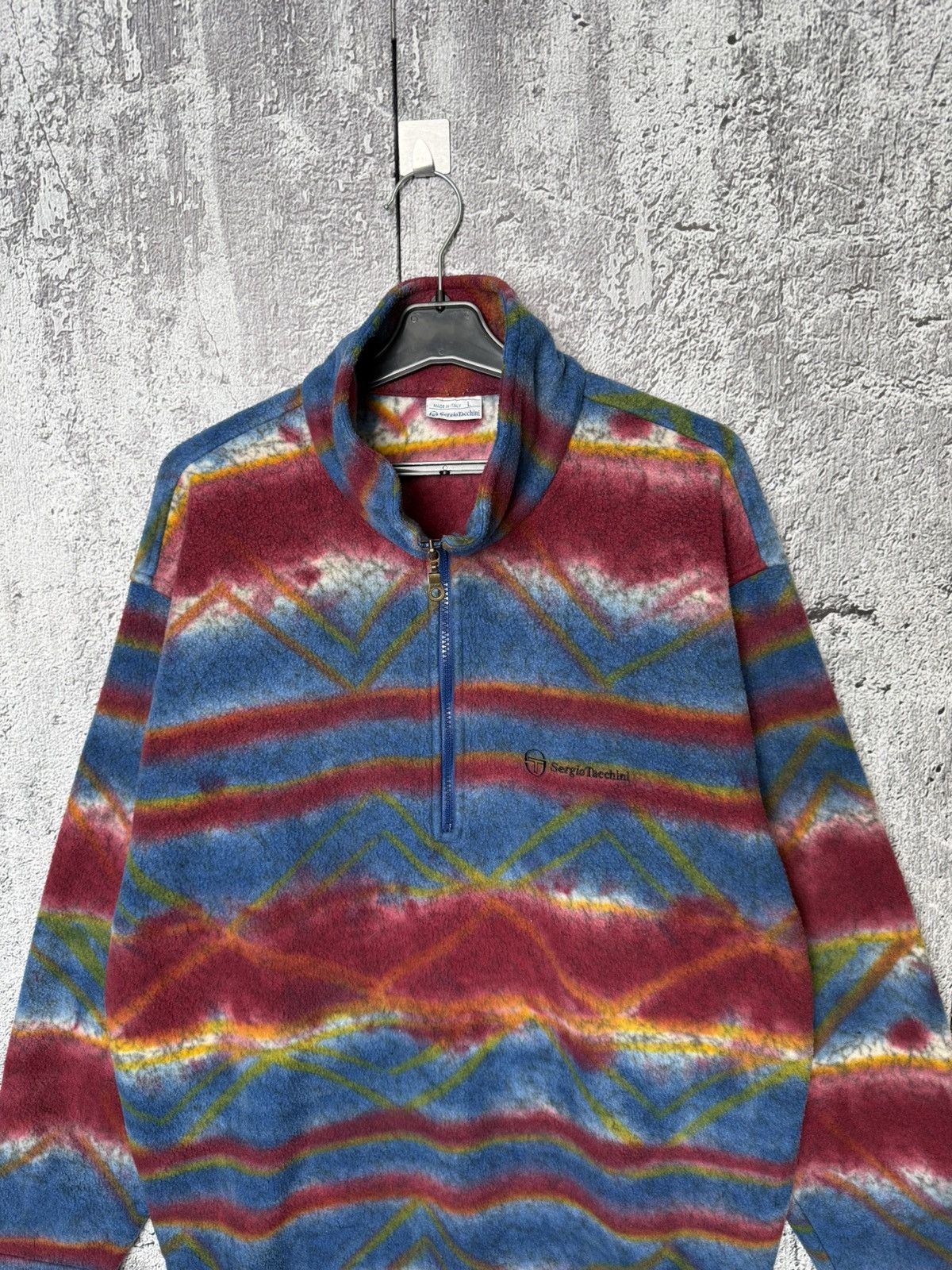 Sergio Tacchini VTG Sergio Tacchini Made in Italy Fleece Half Zip Pullover Size US L / EU 52-54 / 3 - 3 Thumbnail