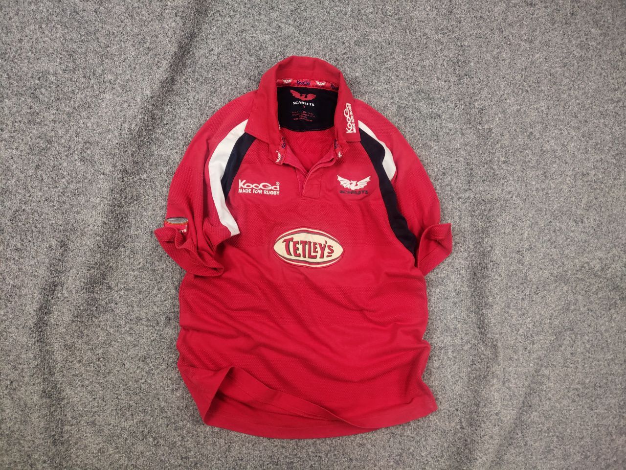 Vintage Llanelli Scarlets Jersey Home Rugby Shirt Vintage KooGa Size US L / EU 52-54 / 3 - 1 Thumbnail