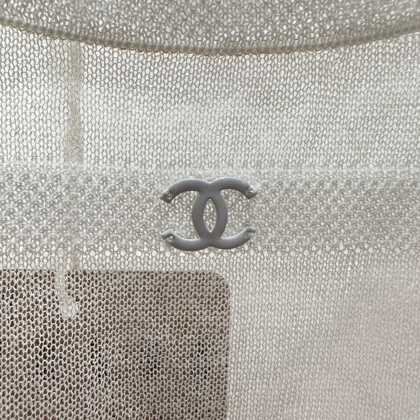 Chanel Chanel may276 24S Sheer Strip Logo Short Sleeve 36 Size XS / US 0-2 / IT 36-38 - 6 Thumbnail