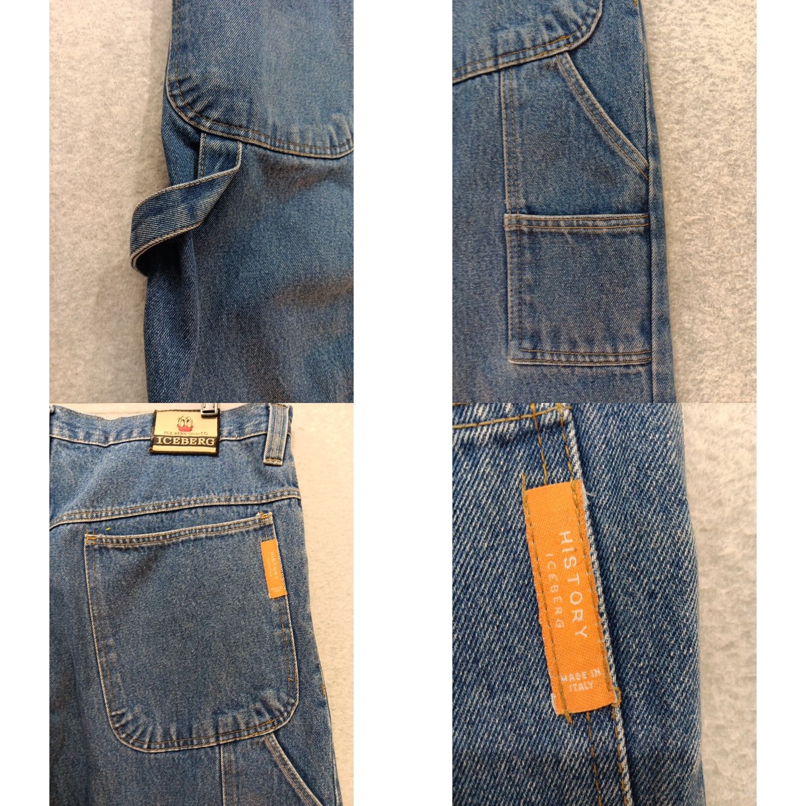 Vintage VINTAGE Iceberg Jeans Carpenter Mens 40 Blue Denim 5-Pocket Cargo Hip Hop Wide Leg Baggy Straight Italy 29in Inseam Size US 40 / EU 56 - 8 Thumbnail