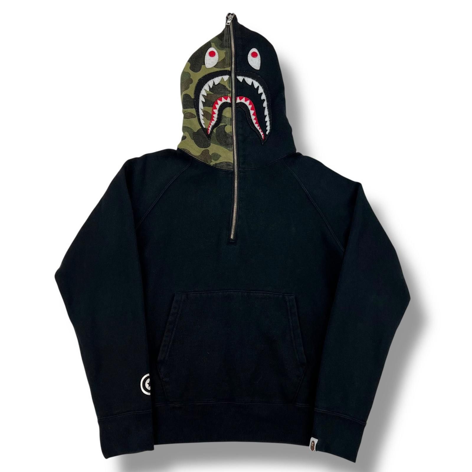 Bape Bape Shark 1/4 Zip Hoodie Size US S / EU 44-46 / 1 - 2 Thumbnail
