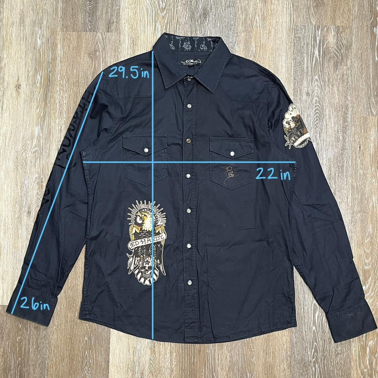 Ed Hardy × Vintage y2k ed hardy rockstar button up Size US L / EU 52-54 / 3 - 2 Thumbnail