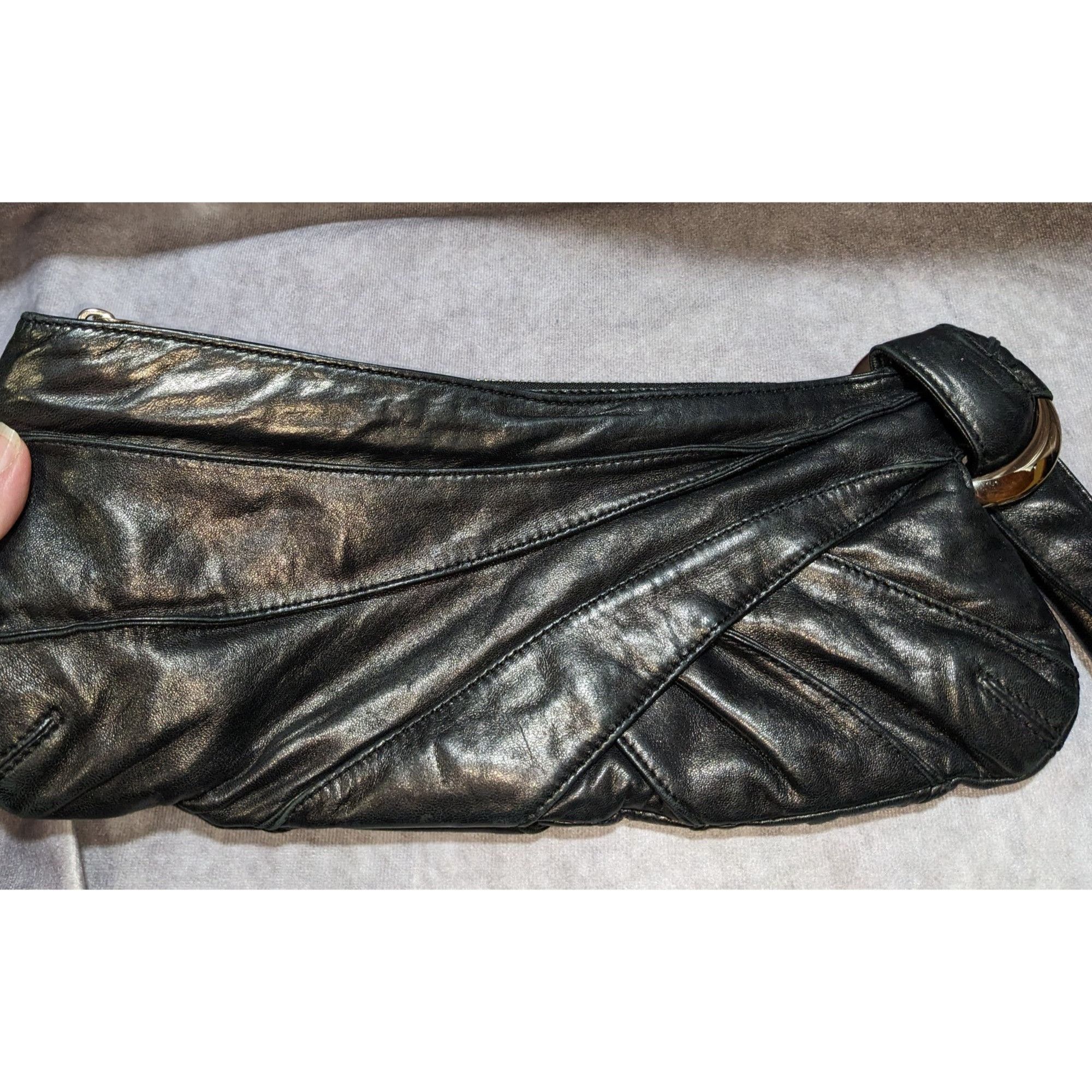 Other Kooba Black Leather Clutch With Silver Hardware & Interior Z Size ONE SIZE - 4 Thumbnail