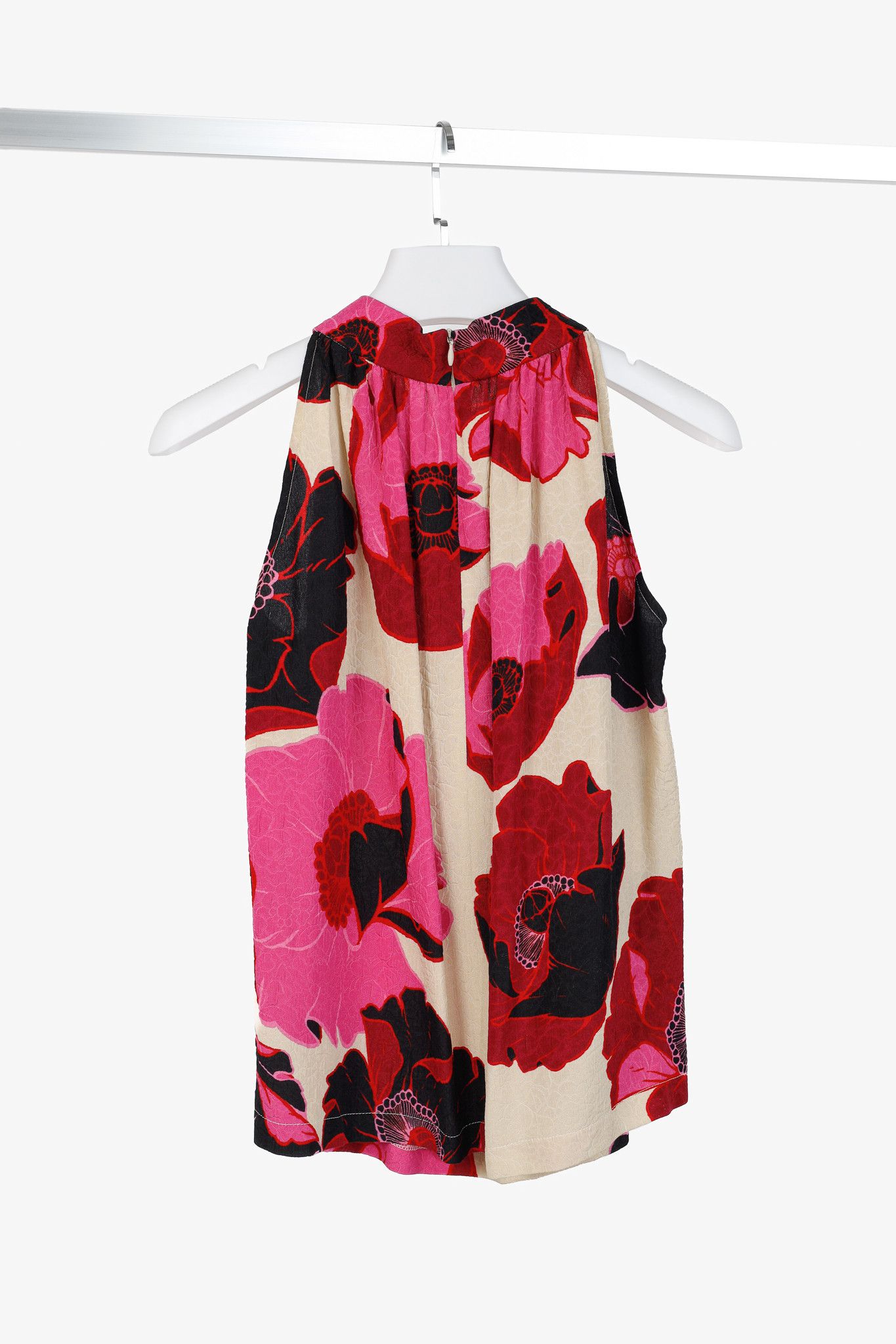 Dries Van Noten Dries Van Noten Cuzo Fuchsia Floral Halterneck Top Size S / US 4 / IT 40 - 2 Thumbnail