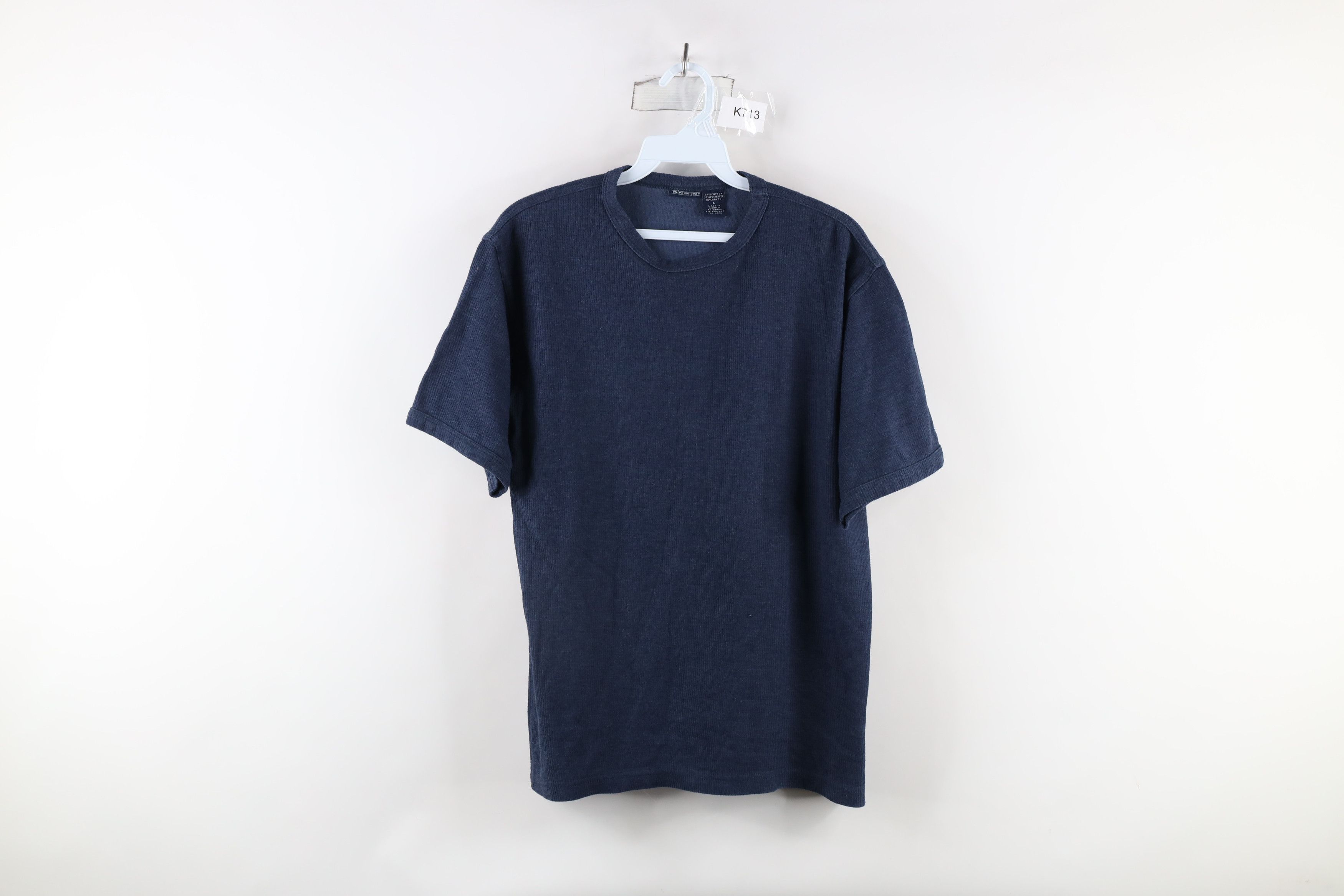 Vintage Vintage 90s Streetwear Knit Short Sleeve Ringer T-Shirt Size US L / EU 52-54 / 3 - 1 Thumbnail