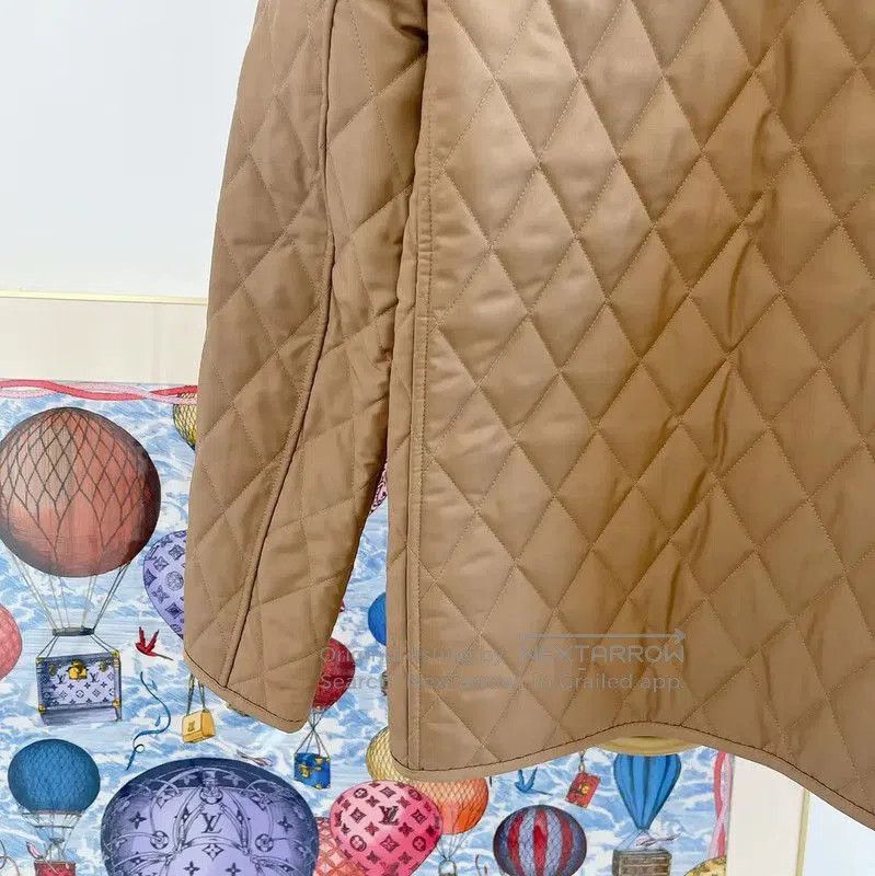 Burberry Burberry Khaki Cotton Mid-Length Jacket for Women. Size XS / US 0-2 / IT 36-38 - 5 Thumbnail