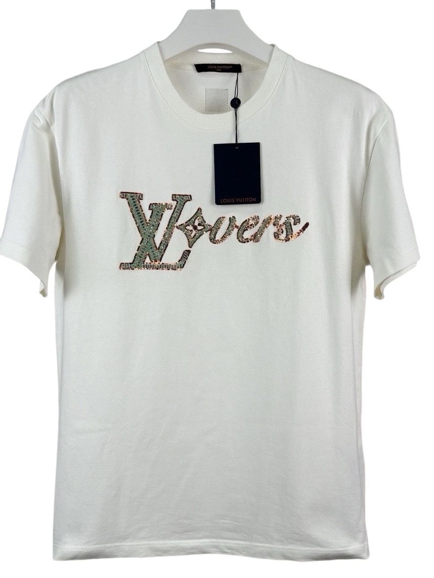 Louis Vuitton LV Lovers Interstate Road Tee White Used Medium