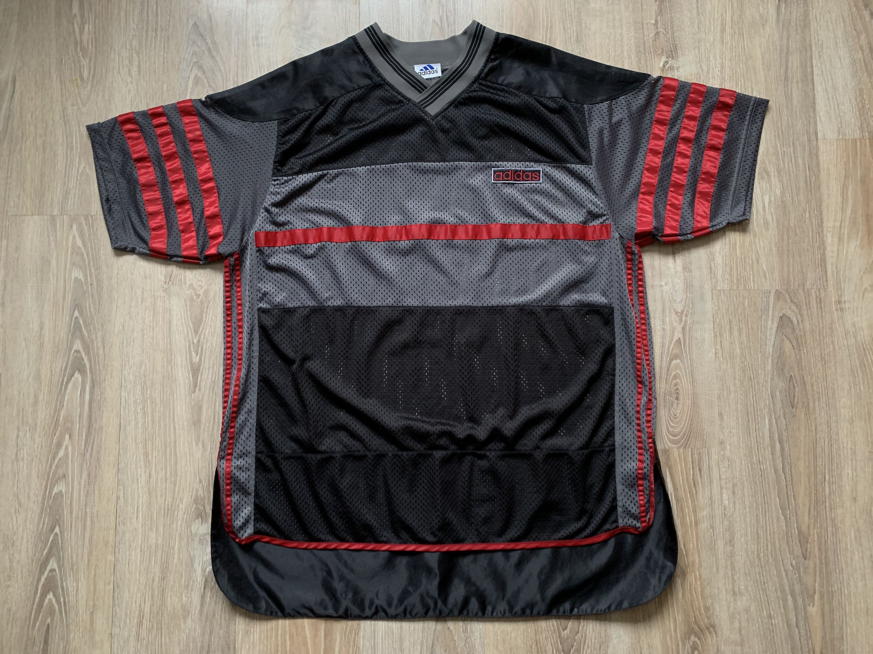 Adidas × Vintage Vintage Mesh Stripe Adidas Jersey Size US XL / EU 56 / 4 - 1 Thumbnail