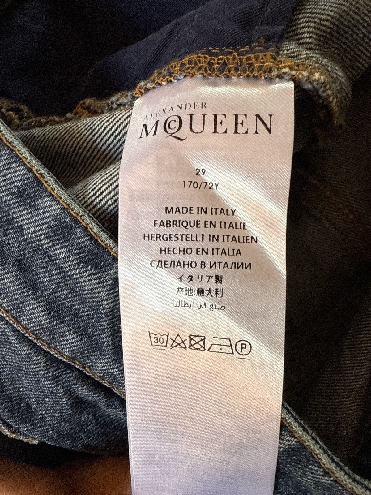 Alexander McQueen Alexander McQueen Wide Leg Jeans 2017 Collection Size 29" - 5 Thumbnail
