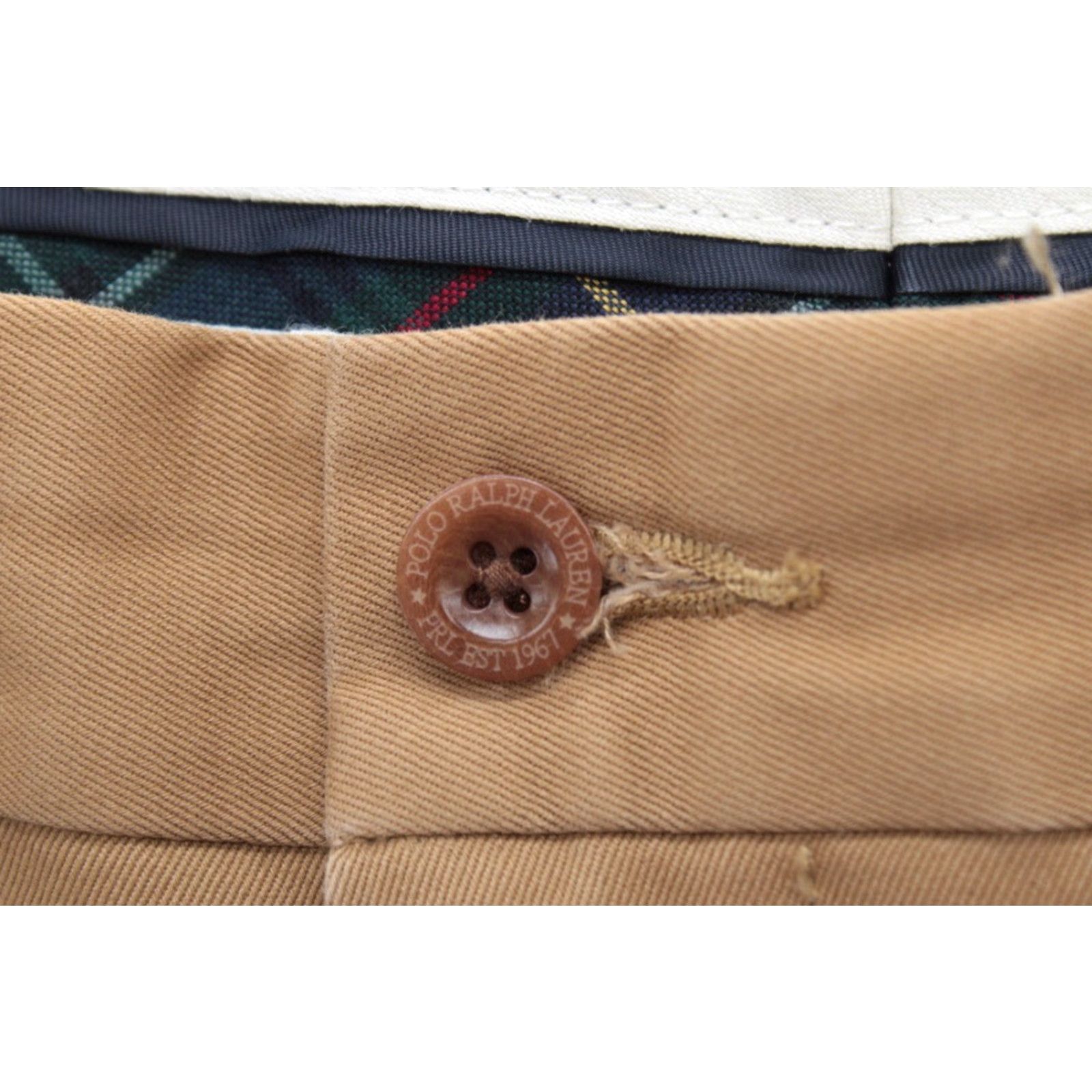 Polo Ralph Lauren VINTAGE Polo Ralph Lauren Preston Pants Men's 40X30 Flat Front Brown Cotton Chino Preppy Size US L / EU 52-54 / 3 - 4 Thumbnail