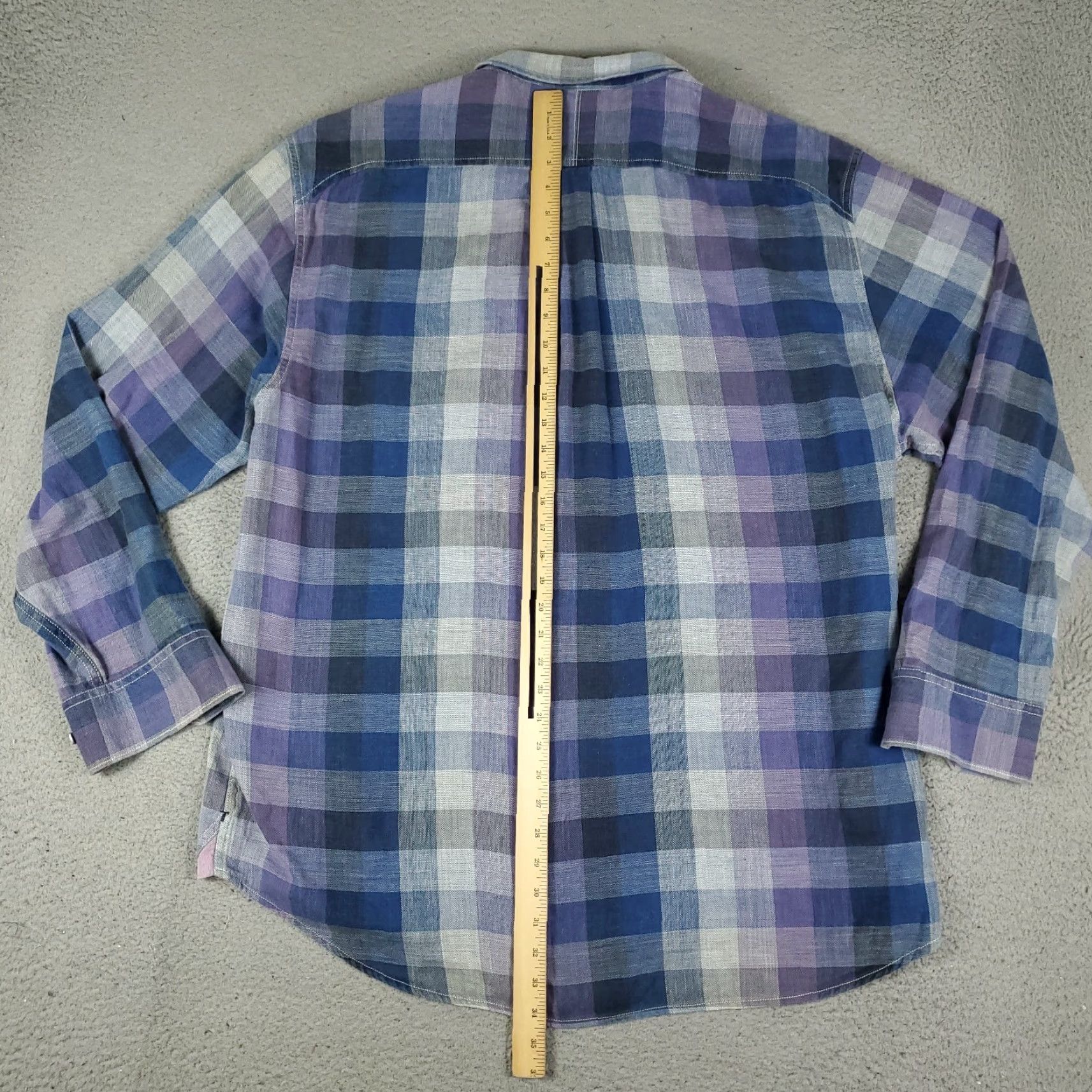 Tommy Bahama Tommy Bahama Shirt Mens 3XL Purple Blue Check Cotton Button-Up Long Sleeve Size US XXL / EU 58 / 5 - 3 Thumbnail