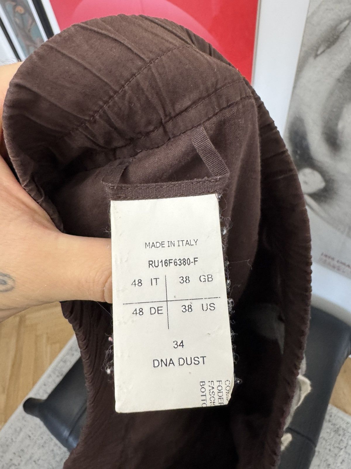 Rick Owens FW16 Rick Owens Wool Pants Mastodon DNA Dust Felt Drawstring Size US 32 / EU 48 - 6 Thumbnail
