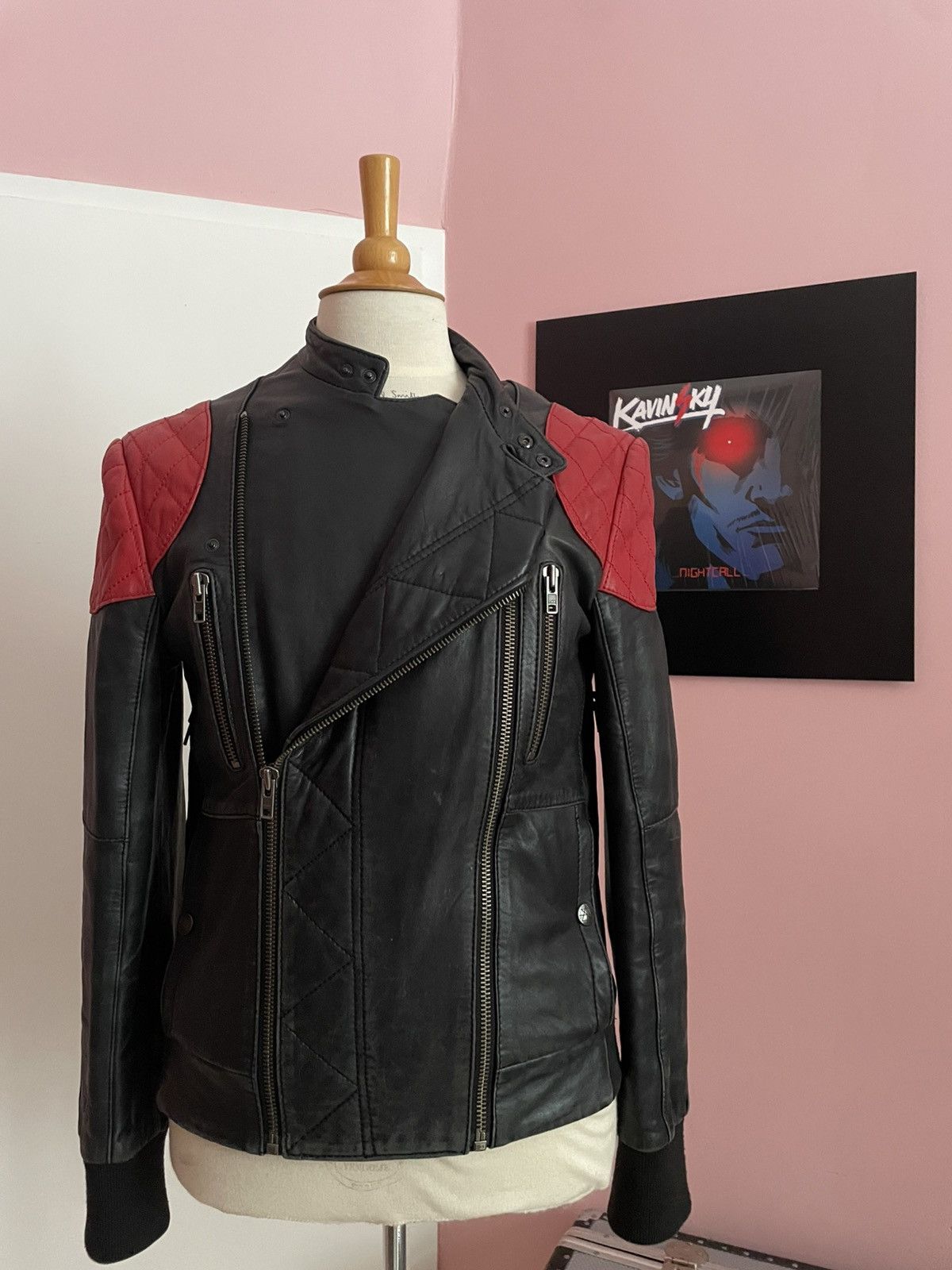 Kid Cudi × Surface To Air 2011 Surface to Air x Kid Cudi Mr. Rager Fire Leather Jacket Size US L / EU 52-54 / 3 - 7 Thumbnail