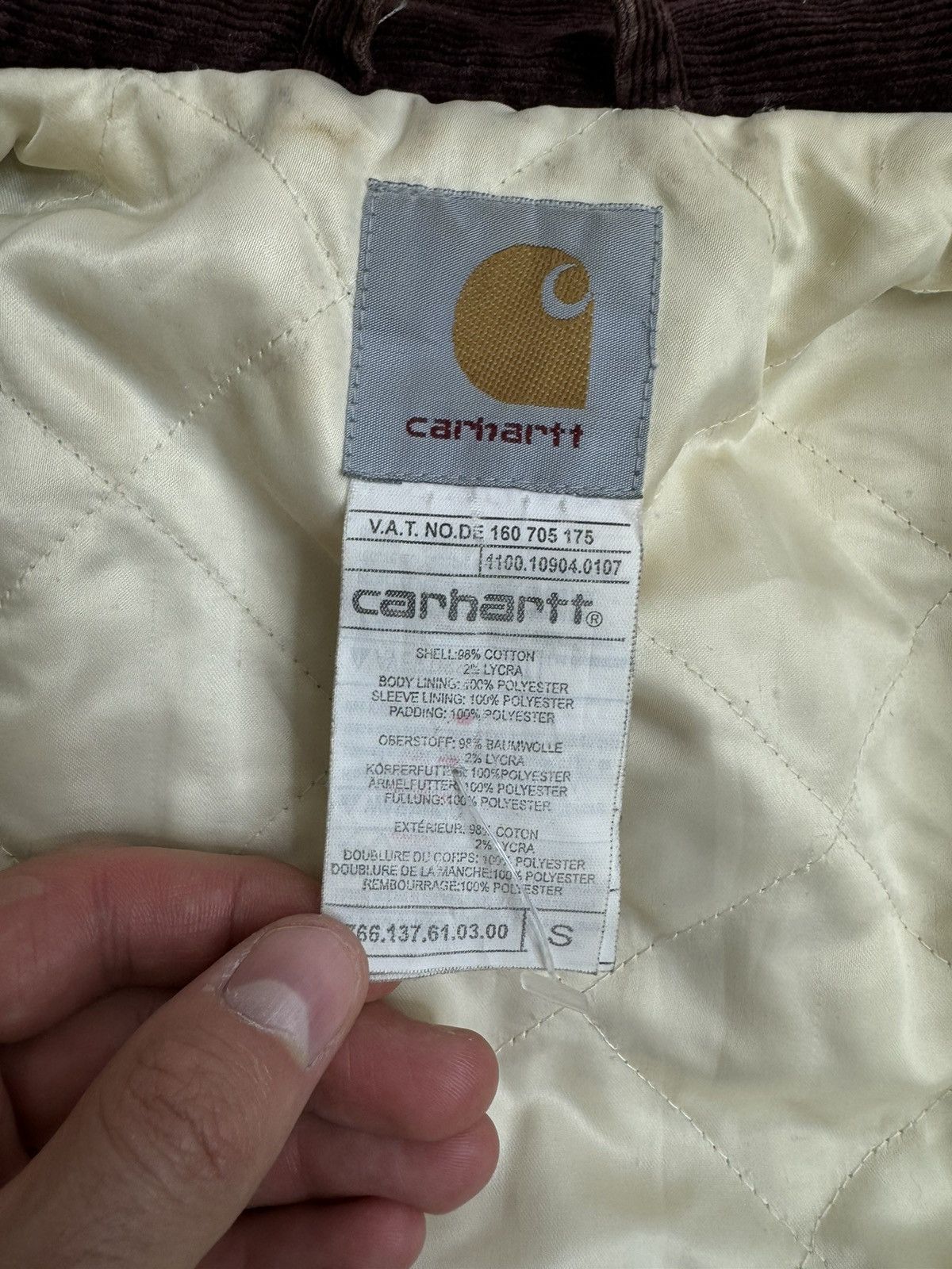 Carhartt Carhartt FW 2010 Logo Corduroy Velvet Varsity Bomber Jacket Size US S / EU 44-46 / 1 - 8 Thumbnail