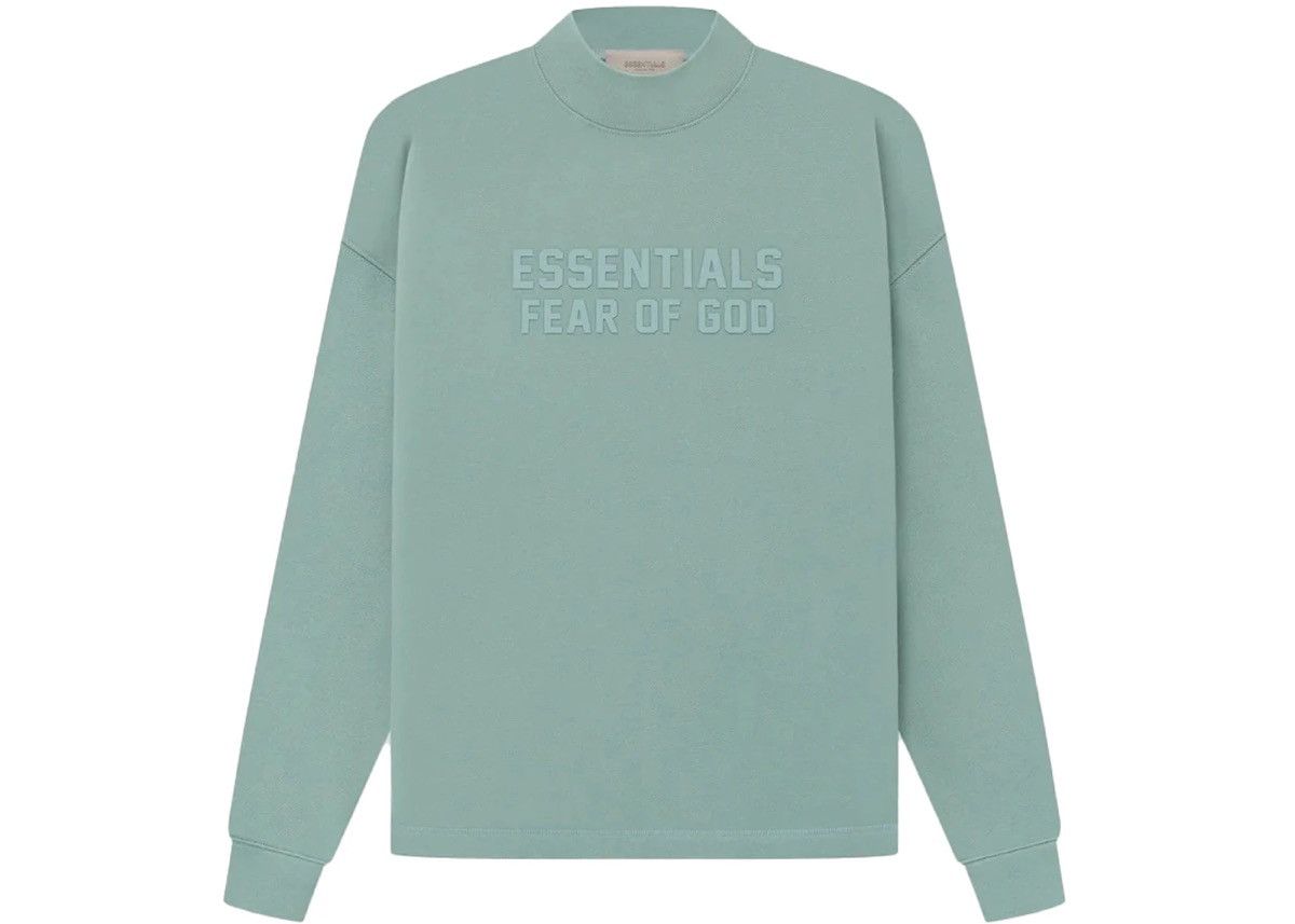 Image of Essentials Relaxed Crewneck Sweatshirt in Green, Men's (Size XL)