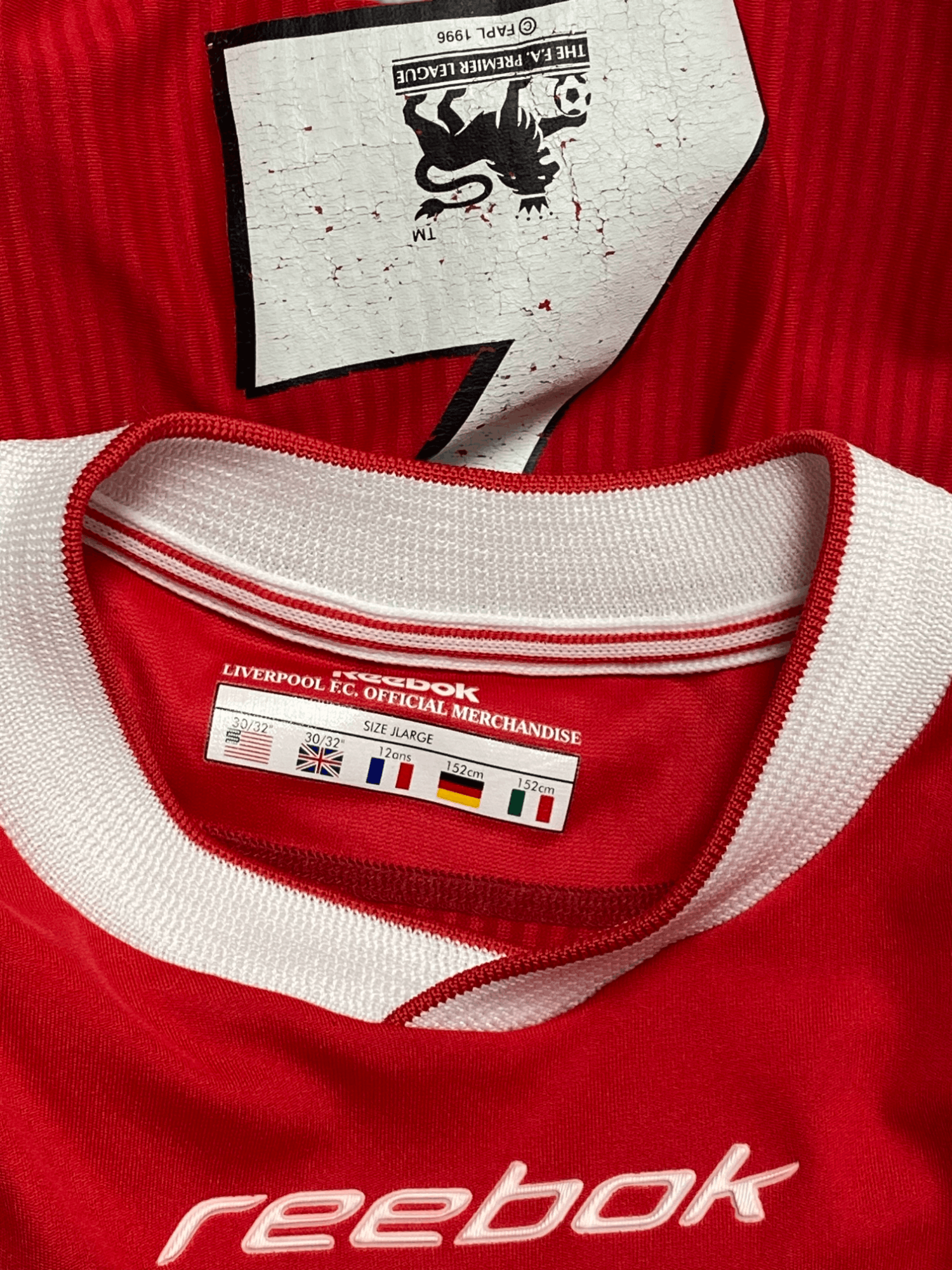 Vintage 1996 Vintage LIVERPOOL HENCHOZ Red Soccer Football Jersey Size US S / EU 44-46 / 1 - 4 Thumbnail