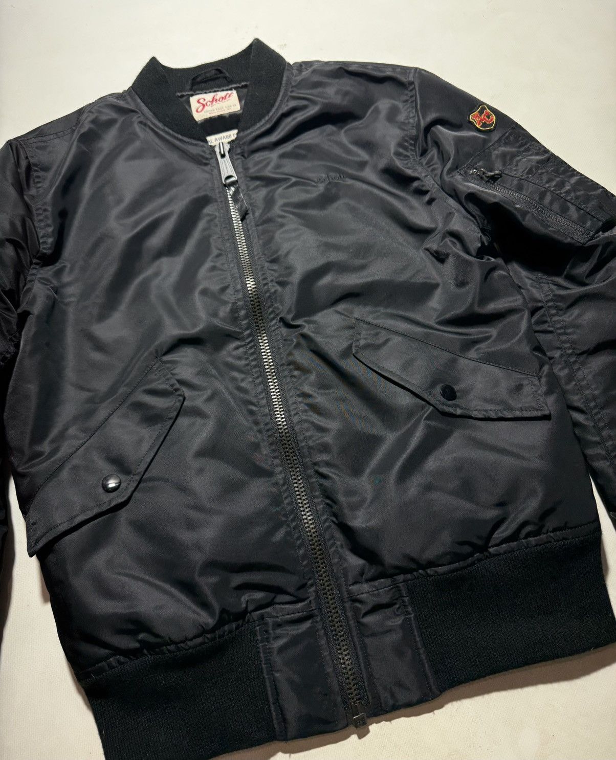 Schott Vintage Schott Nylon Bomber Jacket Size US S / EU 44-46 / 1 - 4 Thumbnail