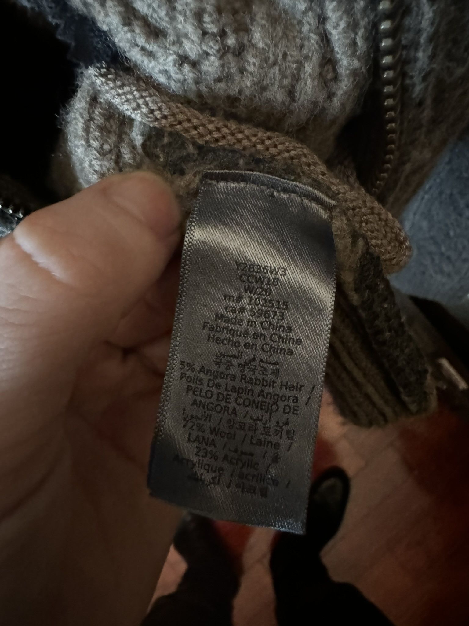 John Varvatos $898 JOHN VARVATOS Resin Coated Zip Sweater (sz. XS/S) Size US S / EU 44-46 / 1 - 5 Thumbnail