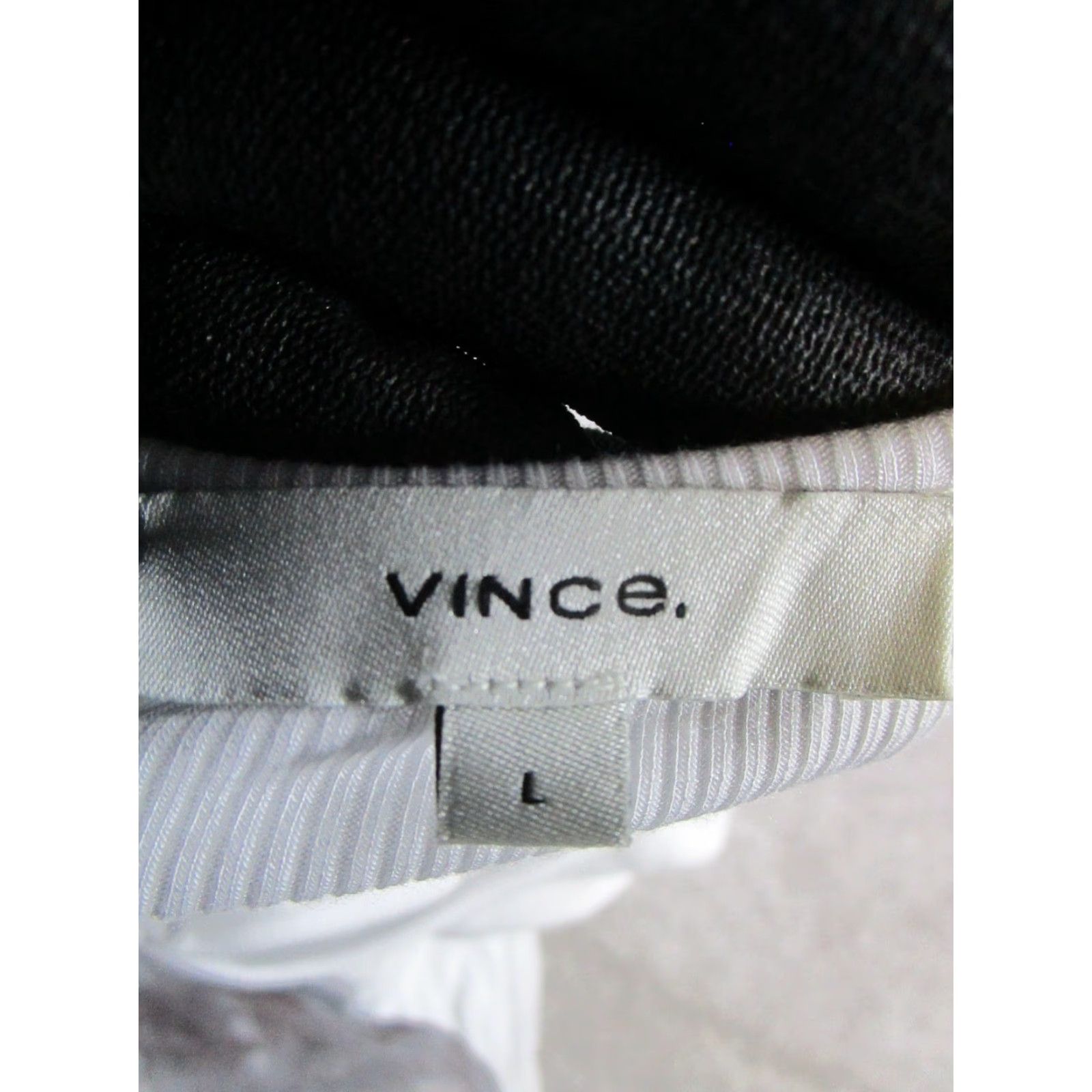 Vince Vince Shirt Womens Large White Ribbed Pullover Size L / US 10 / IT 46 - 3 Thumbnail